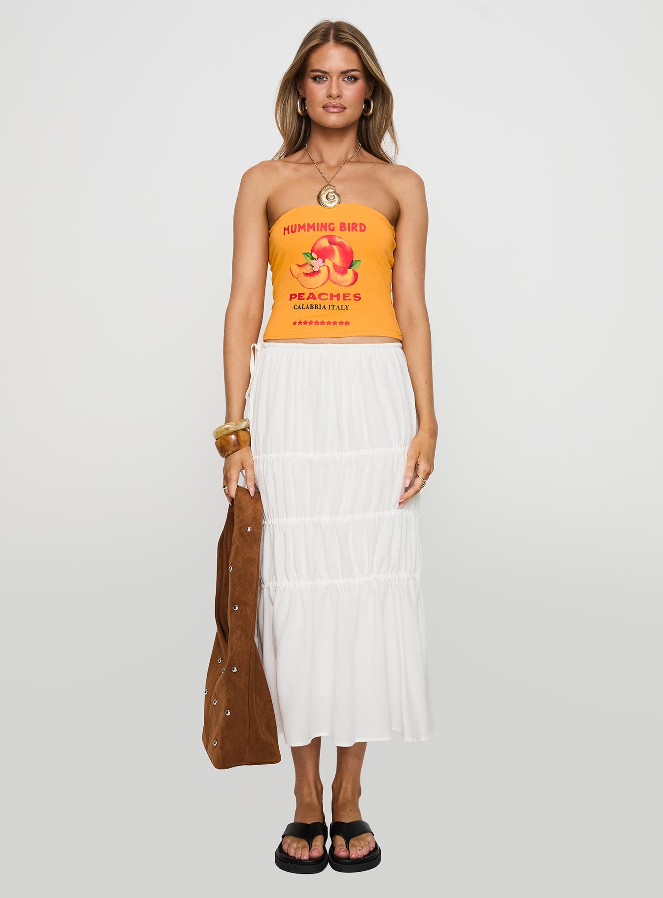 Perky Maxi Skirt White - Image 7