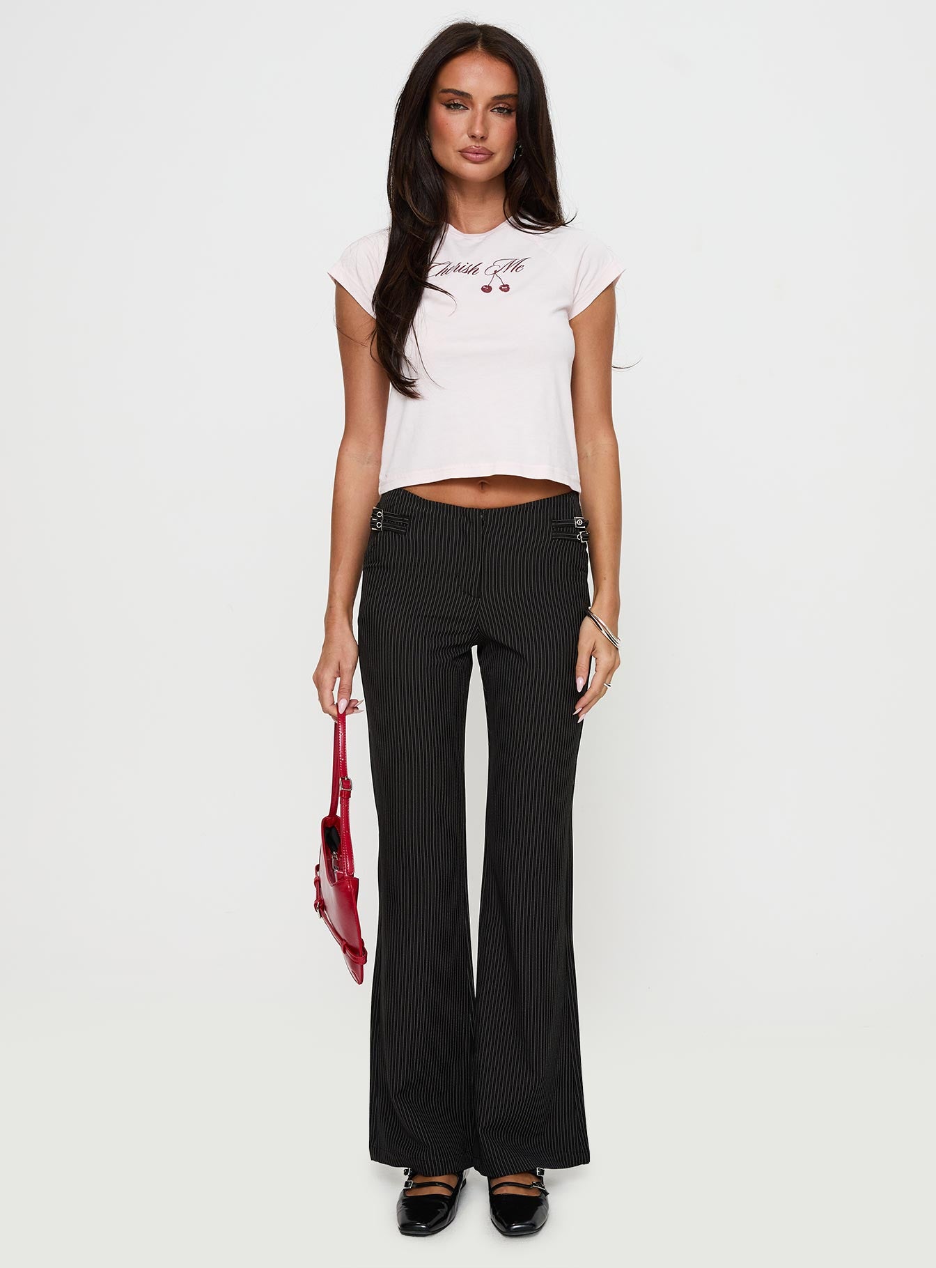 Sympathiser Pinstripe Pants Black - Image 7