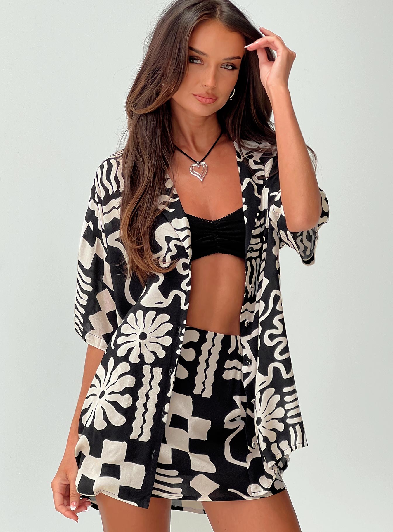 Caraliia Shirt Black / Cream - Image 7