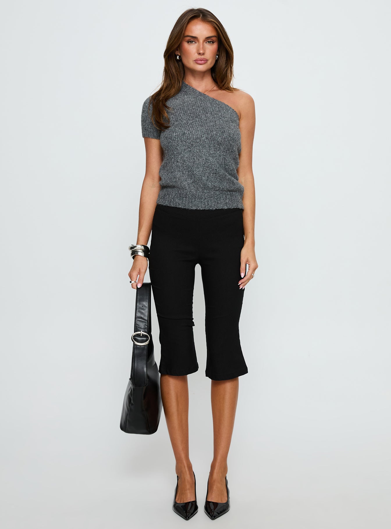 Alysson One Shoulder Top Grey - Image 6