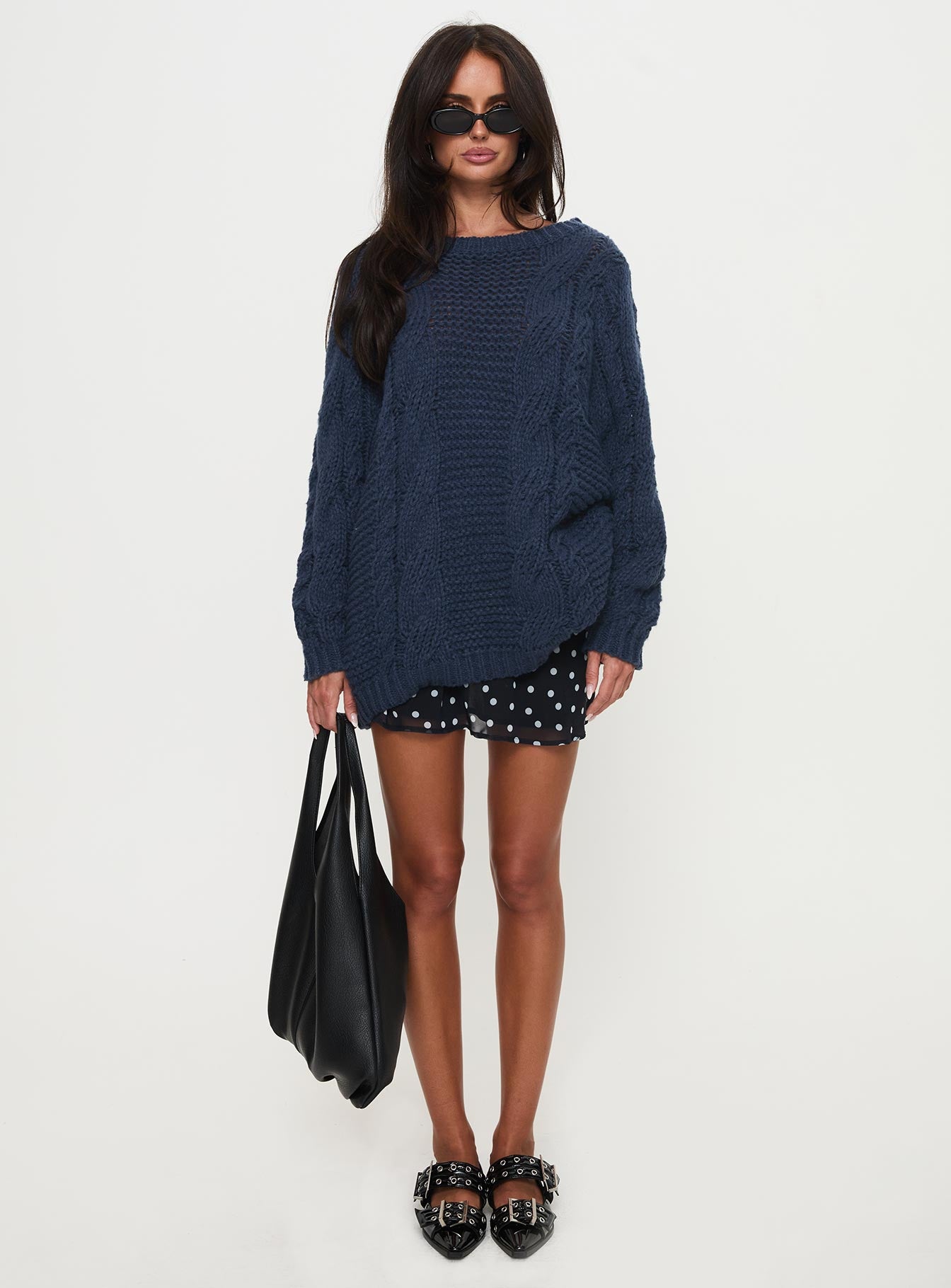 Gabrieal Knit Sweater Navy - Image 6