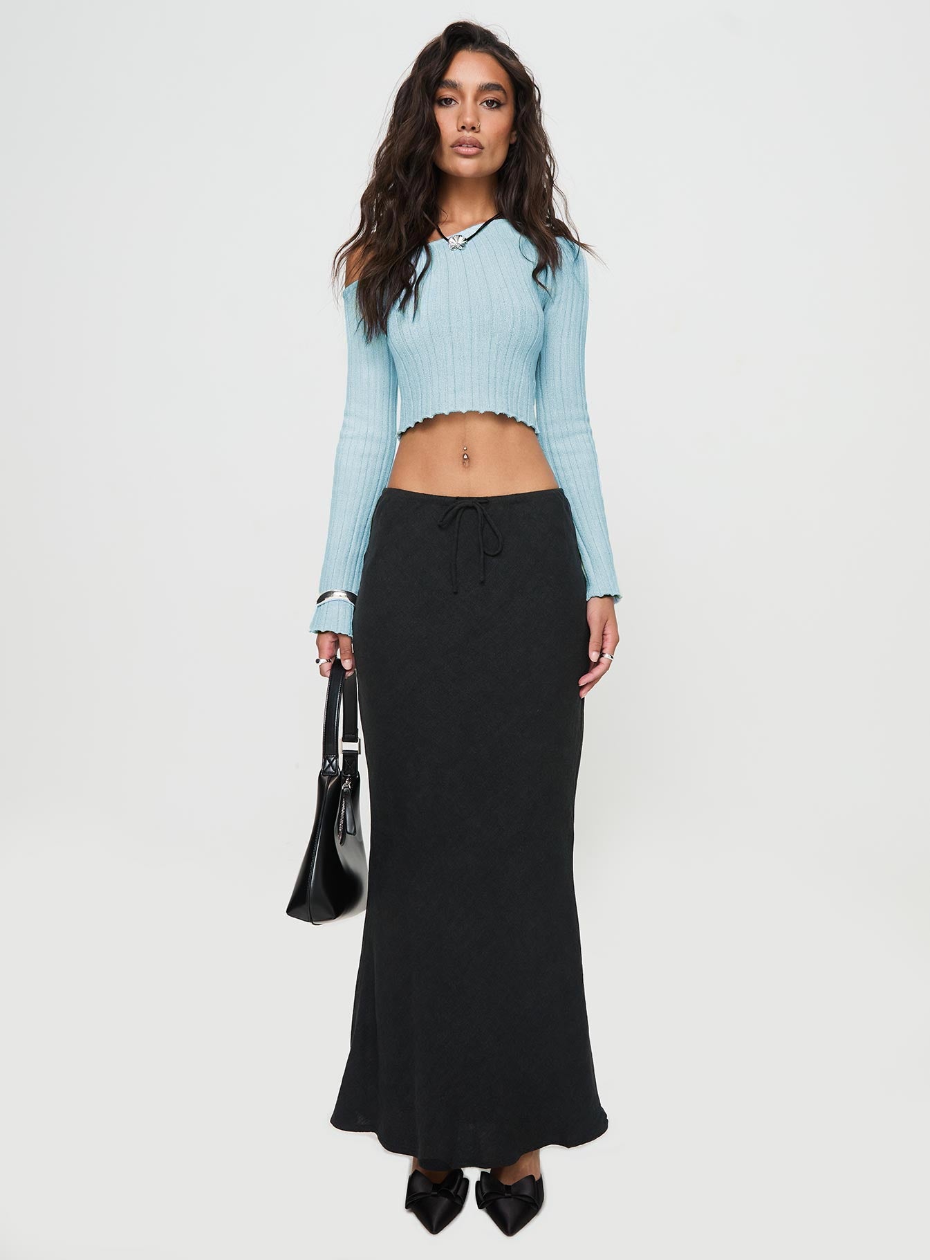 Santorini Knit Top Blue - Image 7