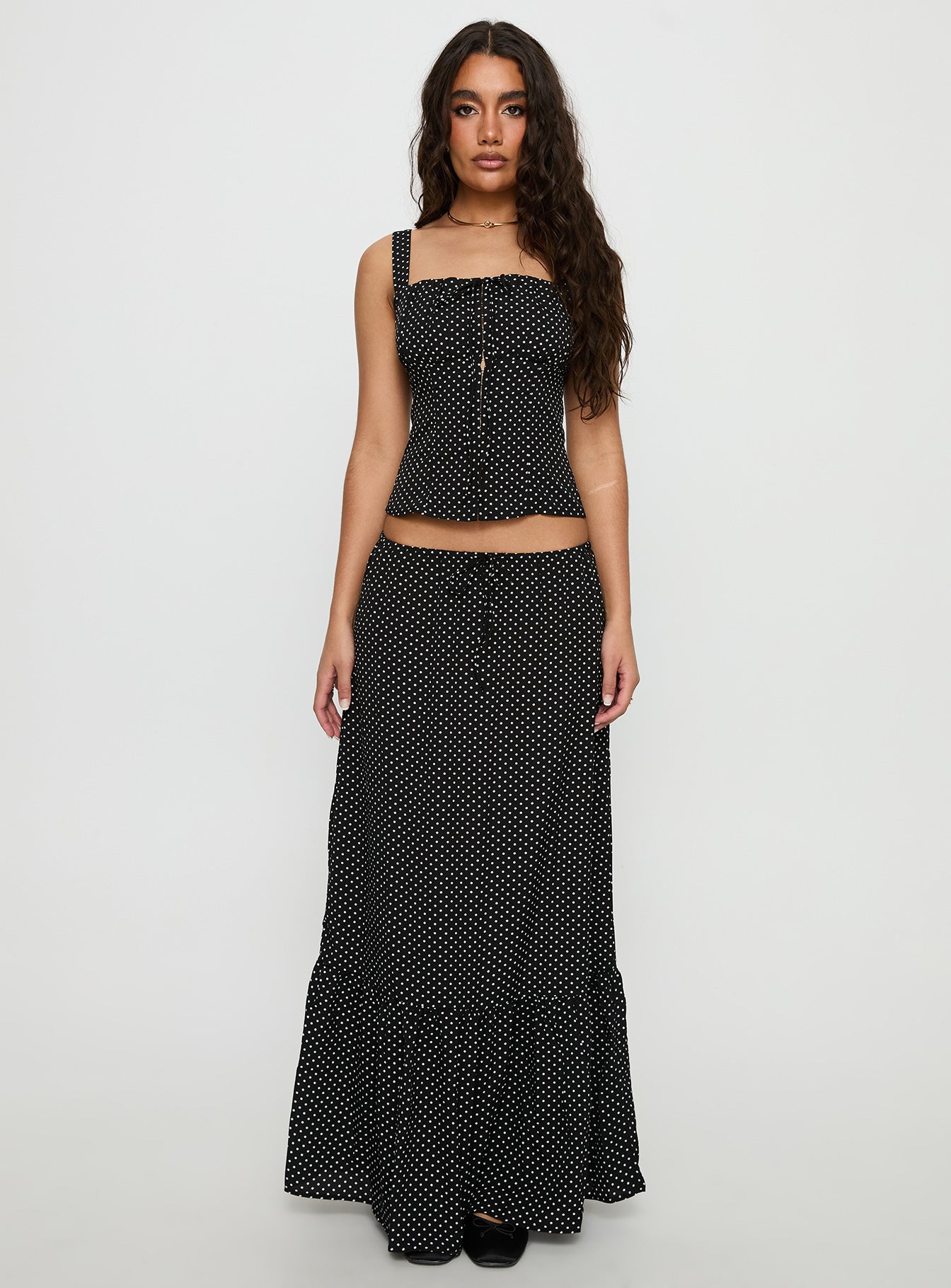 Modern Girl Maxi Skirt Black / Polka Dot - Image 7
