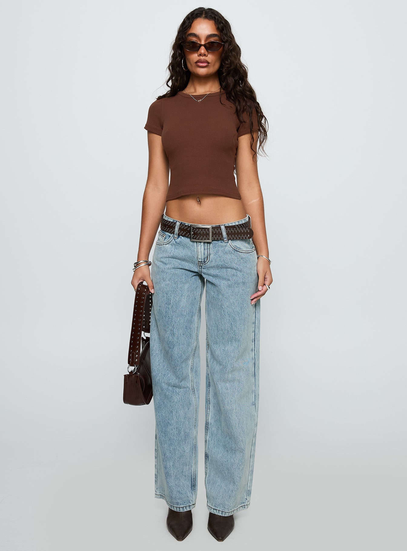 Baseline Scoop Rib Tee Chocolate - Image 7