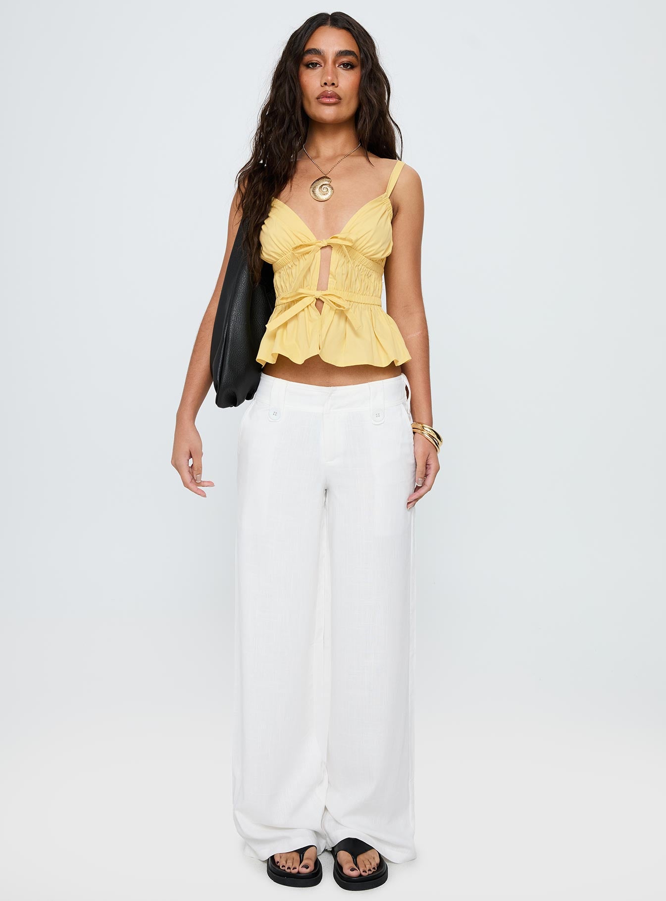 Pedra Wide Leg Pant White - Image 7