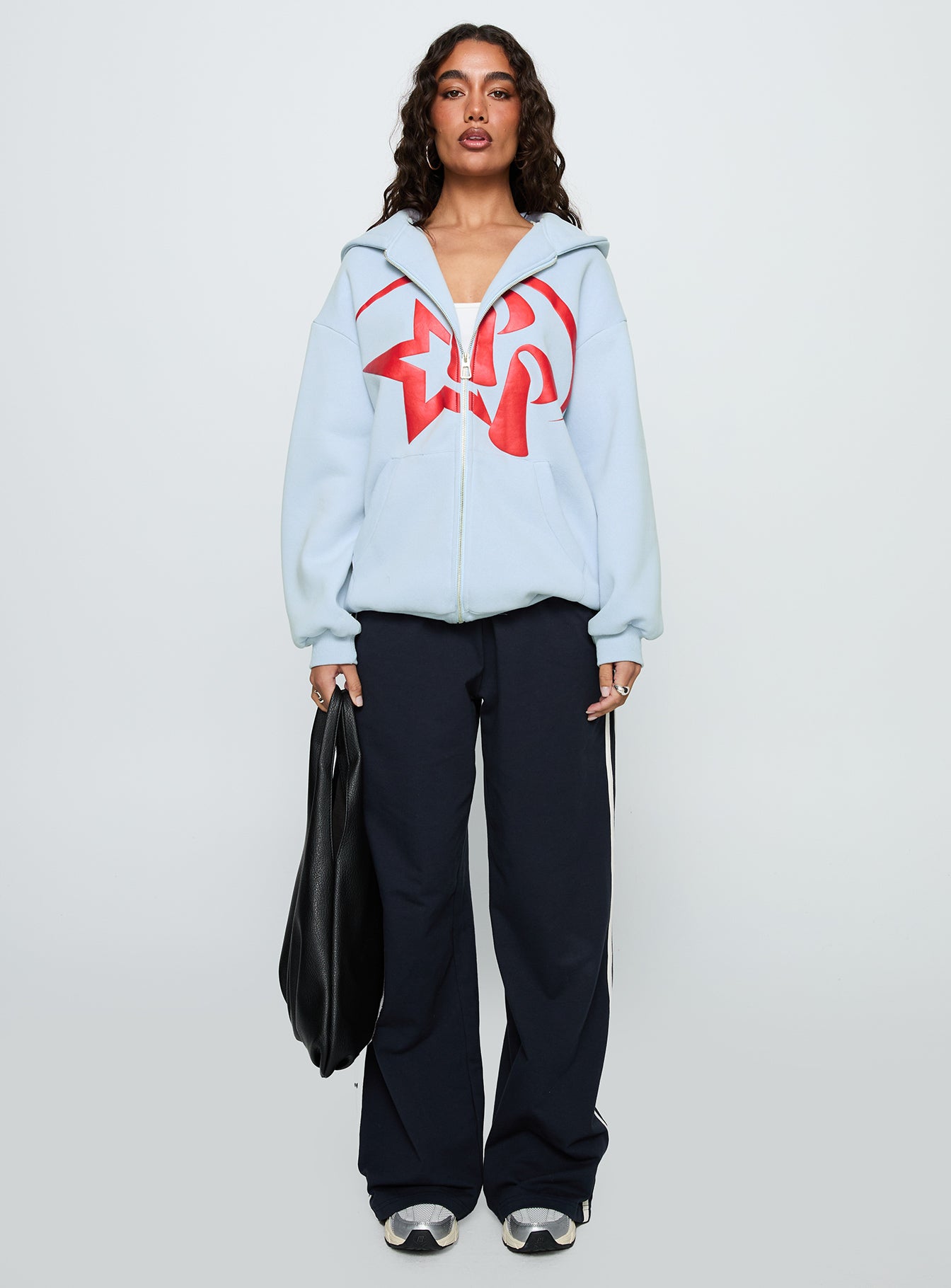 Starblazer Zip Up Graphic Hoodie Blue / Red - Image 7