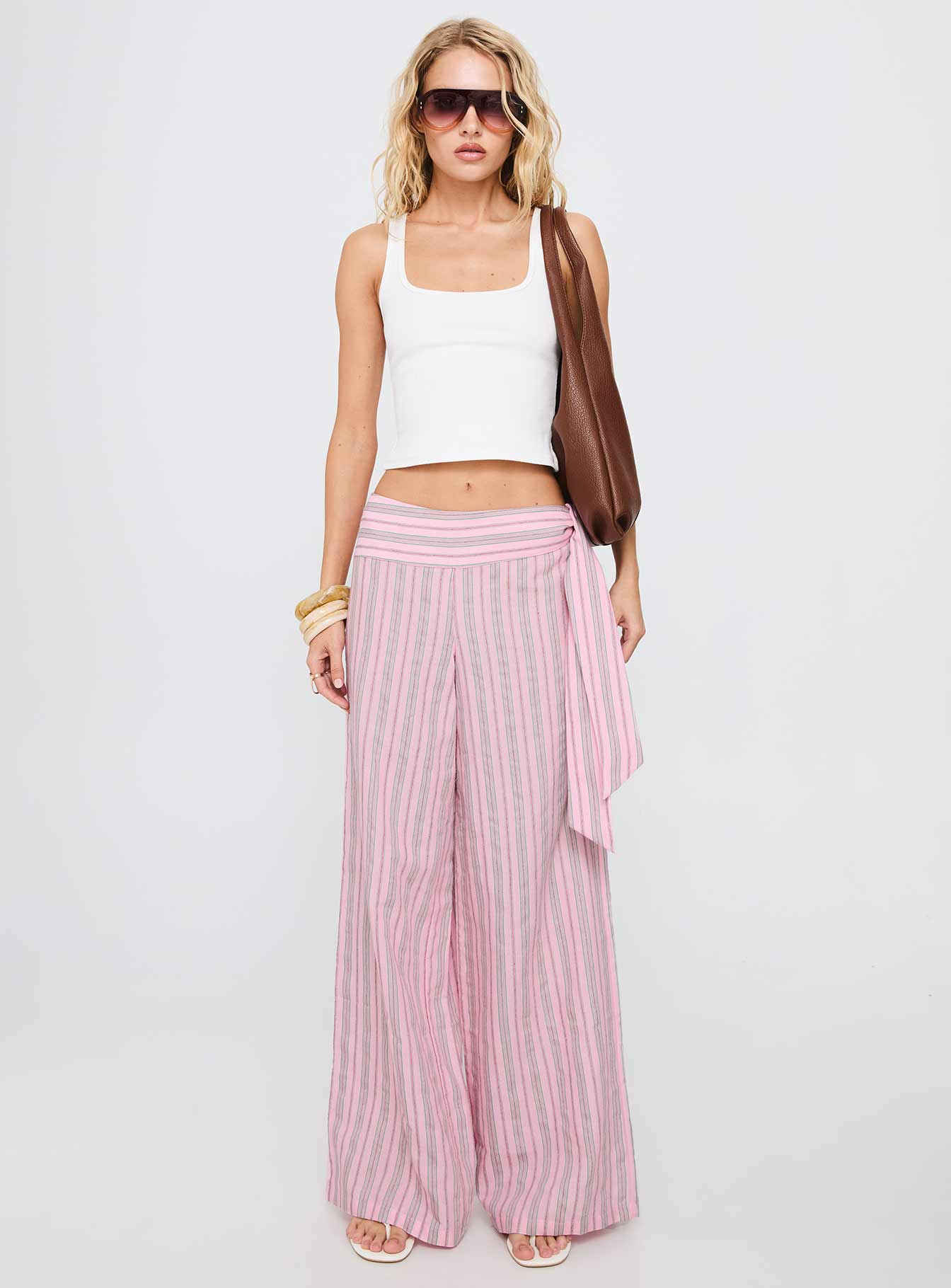 Wave Dancer Tie Pant Pink Stripe - Image 7