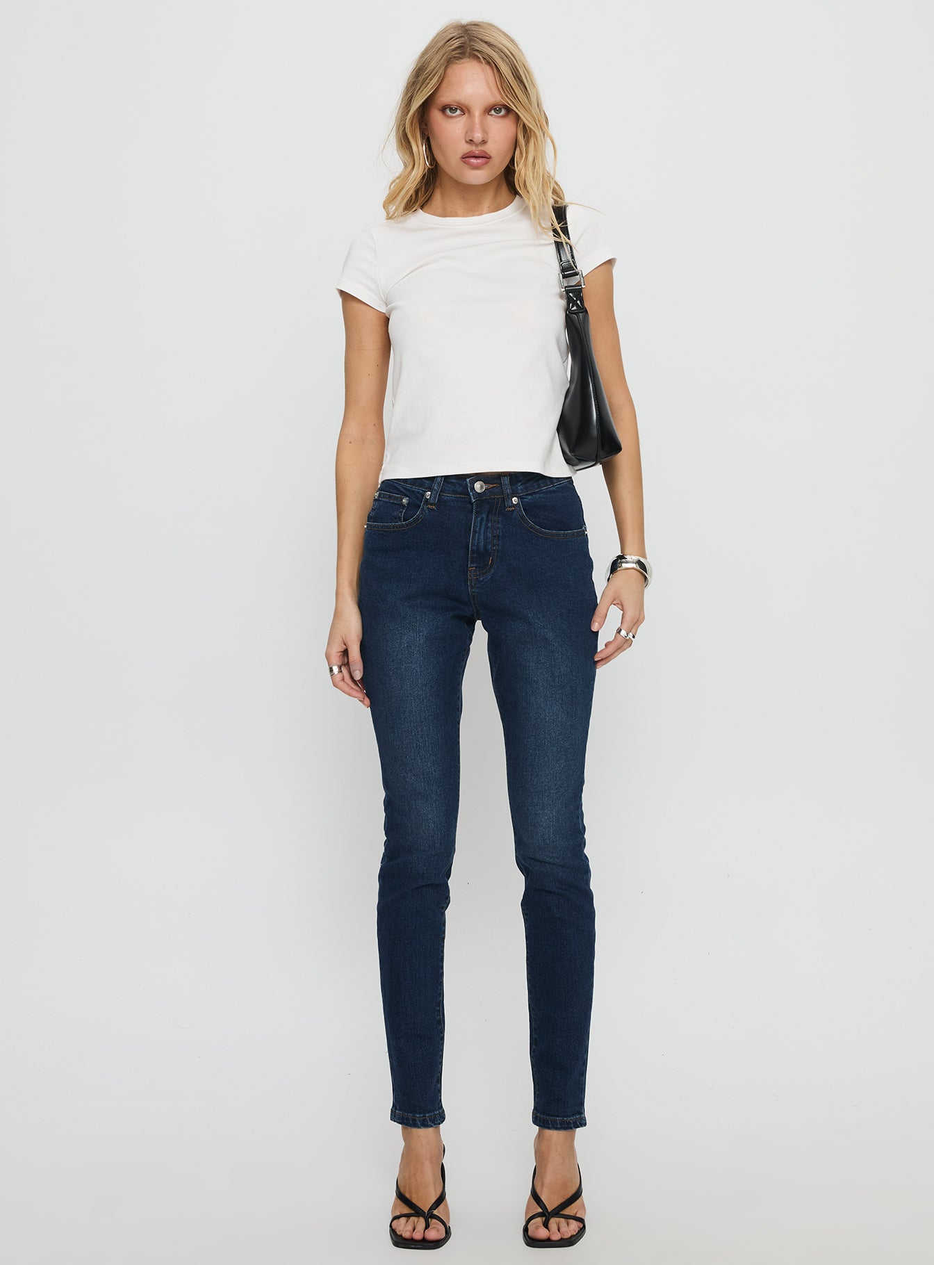 Illyssa Mid Rise Skinny Jeans Mid Blue Wash - Image 7