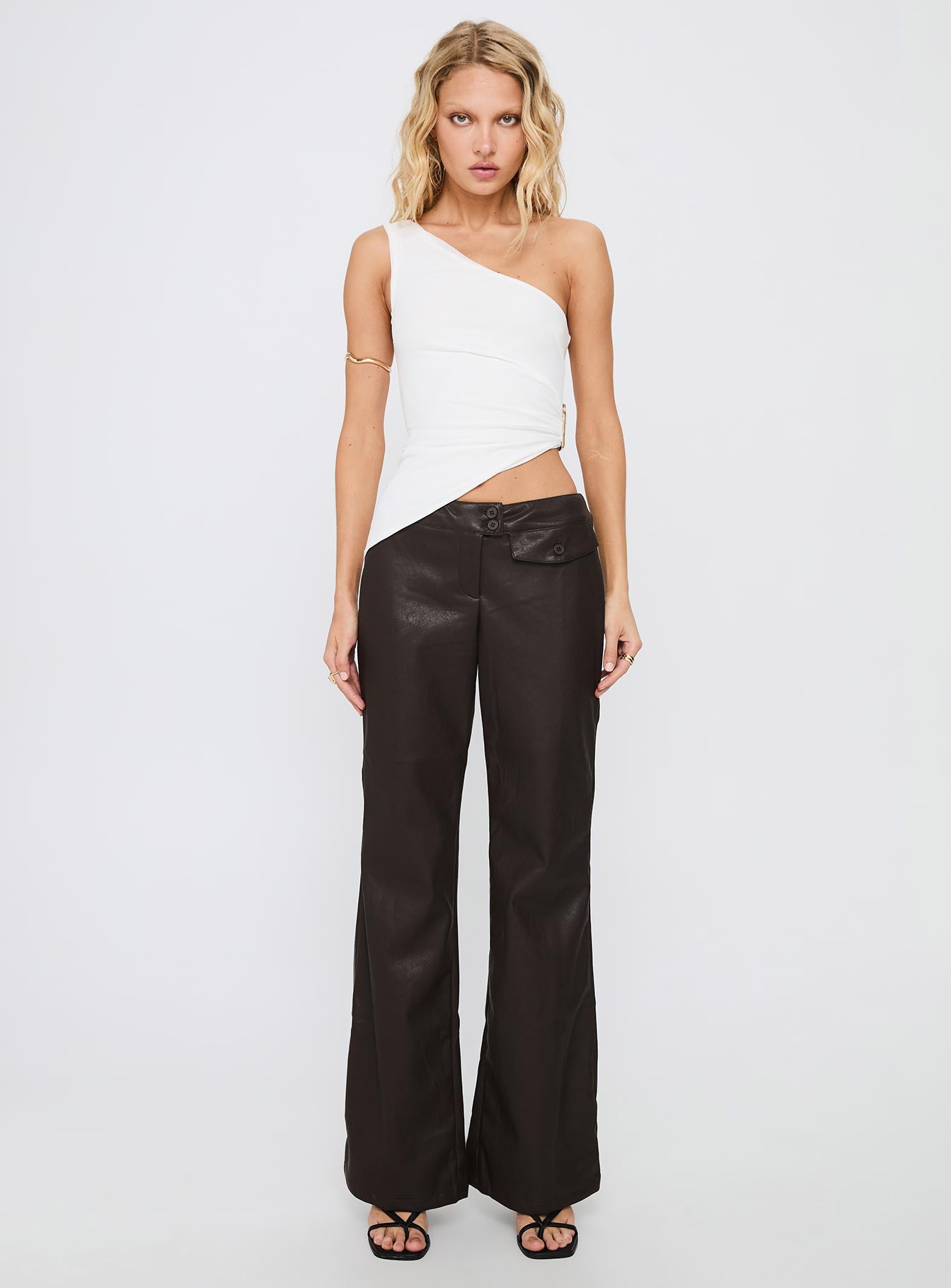 Machiatto One Shoulder Top White - Image 7