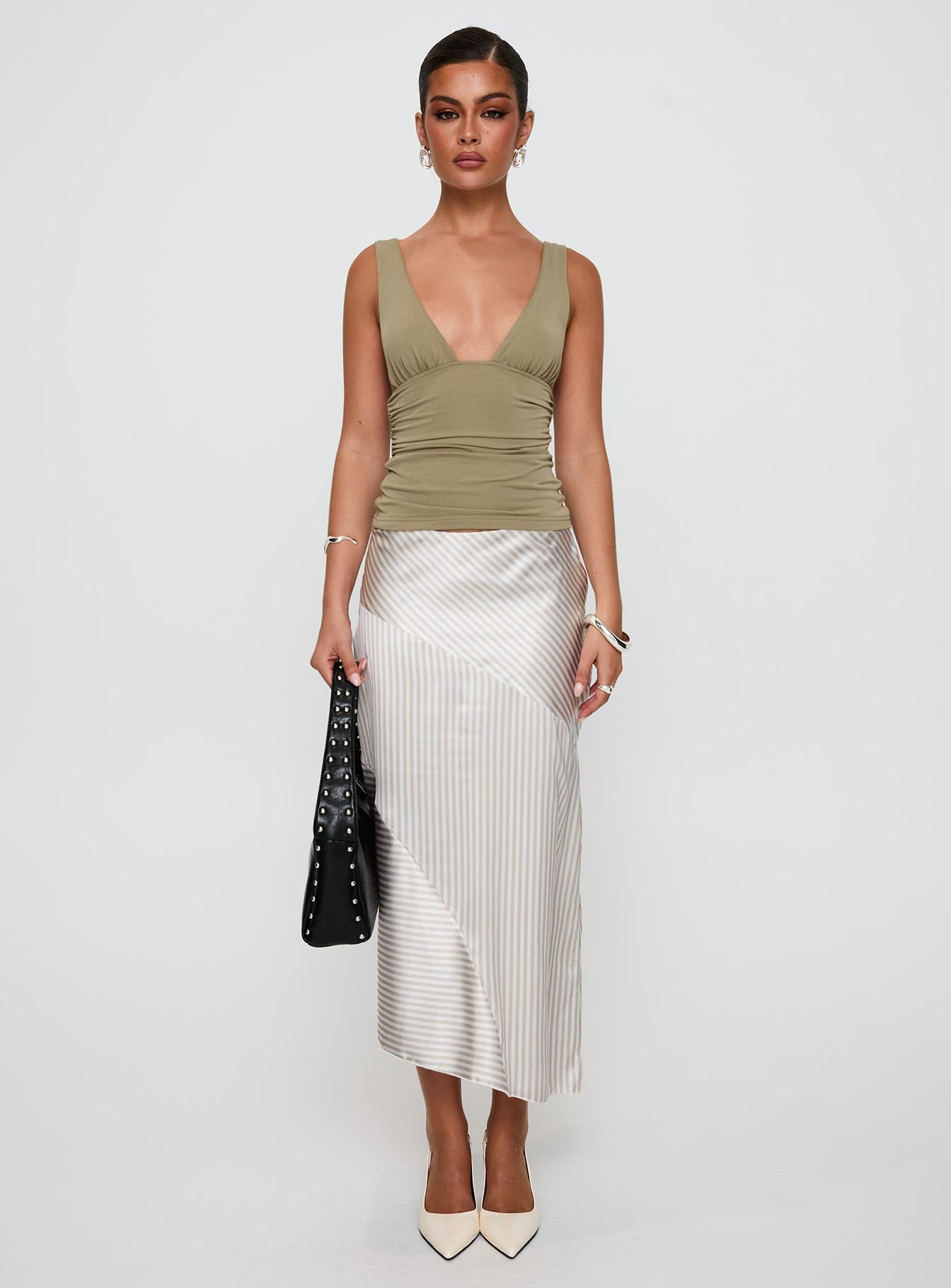 Priscella Asymmetrical Midi Skirt Multi - Image 7
