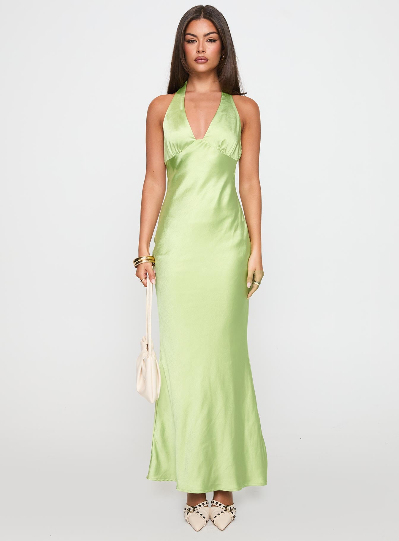 Gloriana Halter Maxi Dress Green - Image 7