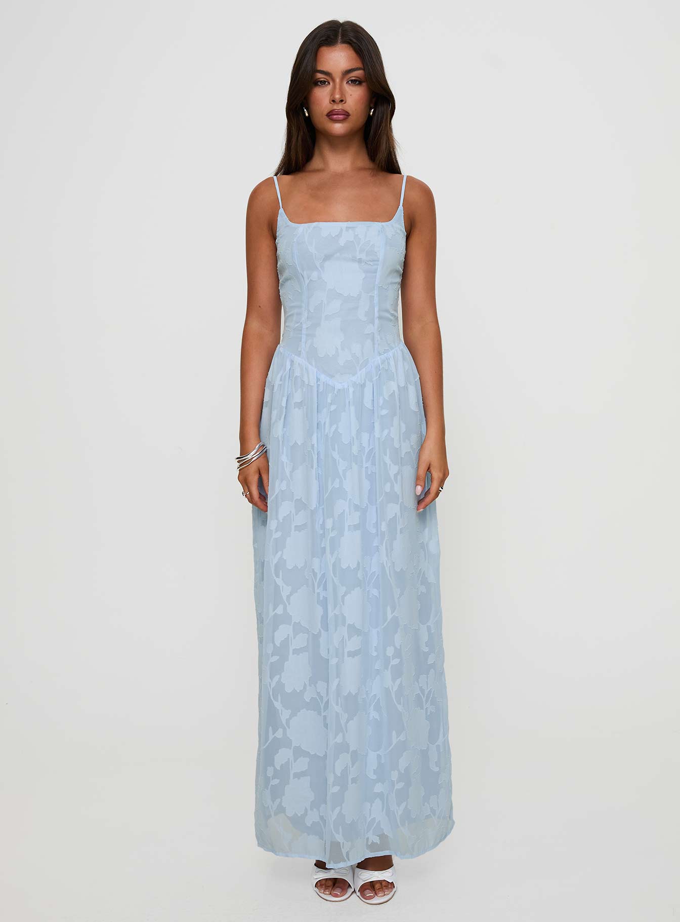Angeleina Maxi Dress Blue Floral - Image 7