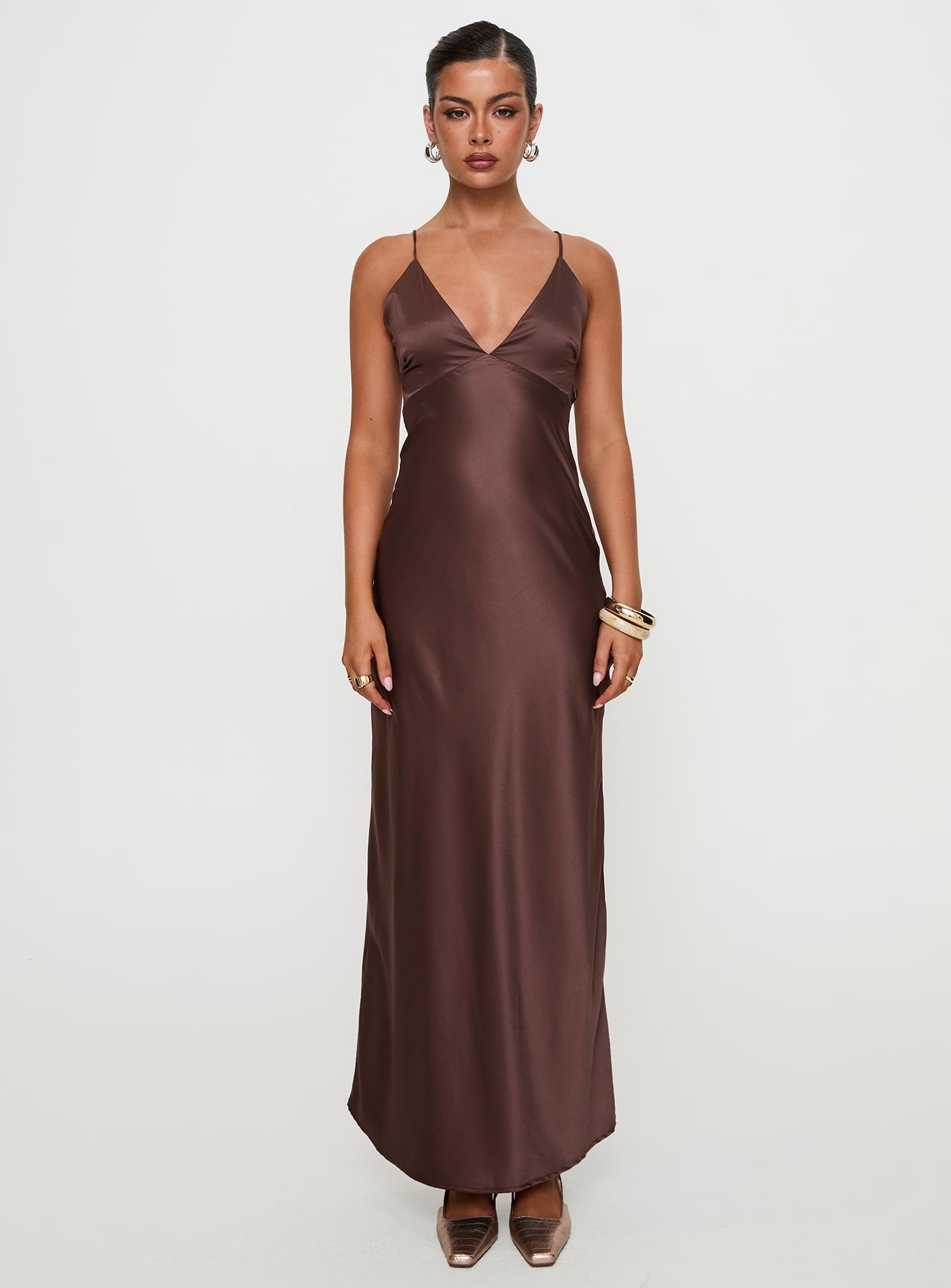 Angels Only Maxi Dress Chocolate - Image 7