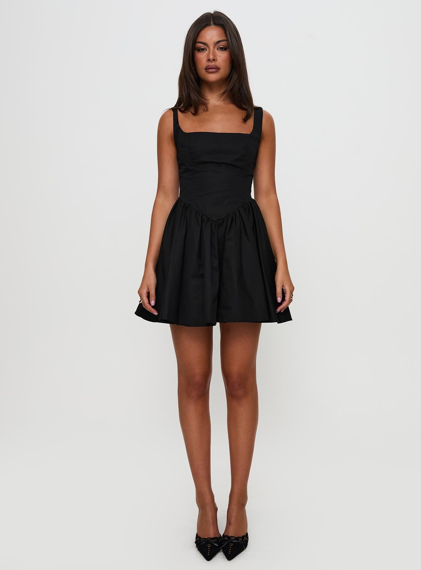 Straplie Mini Dress Black - Image 12