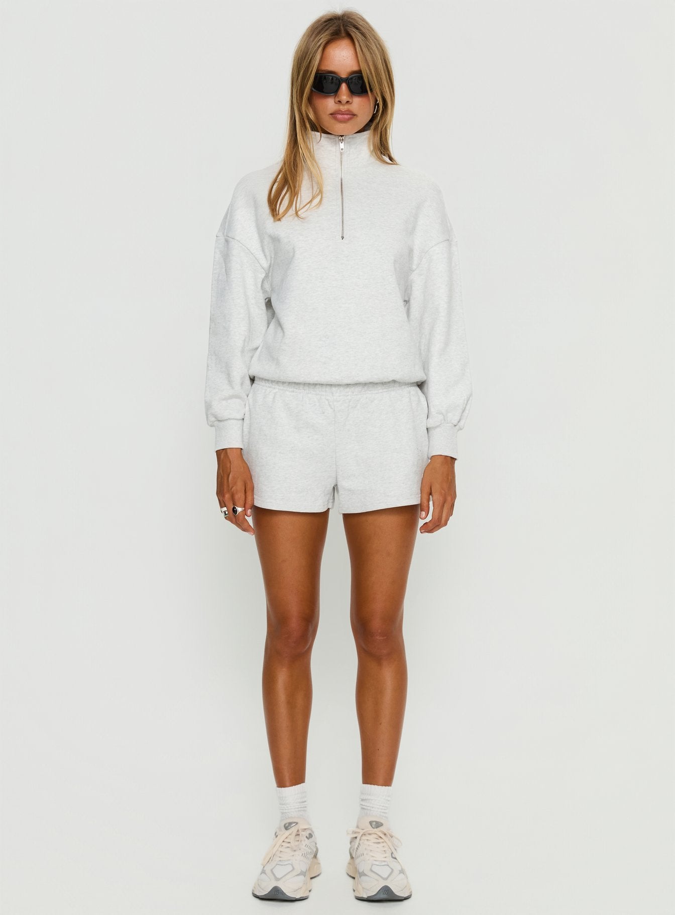 Rozanna 1/4 Zip Jumper Grey Marle - Image 7