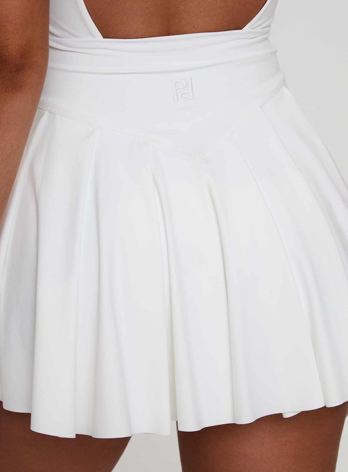 Spirit Pleat Tennis Romper White - Image 7