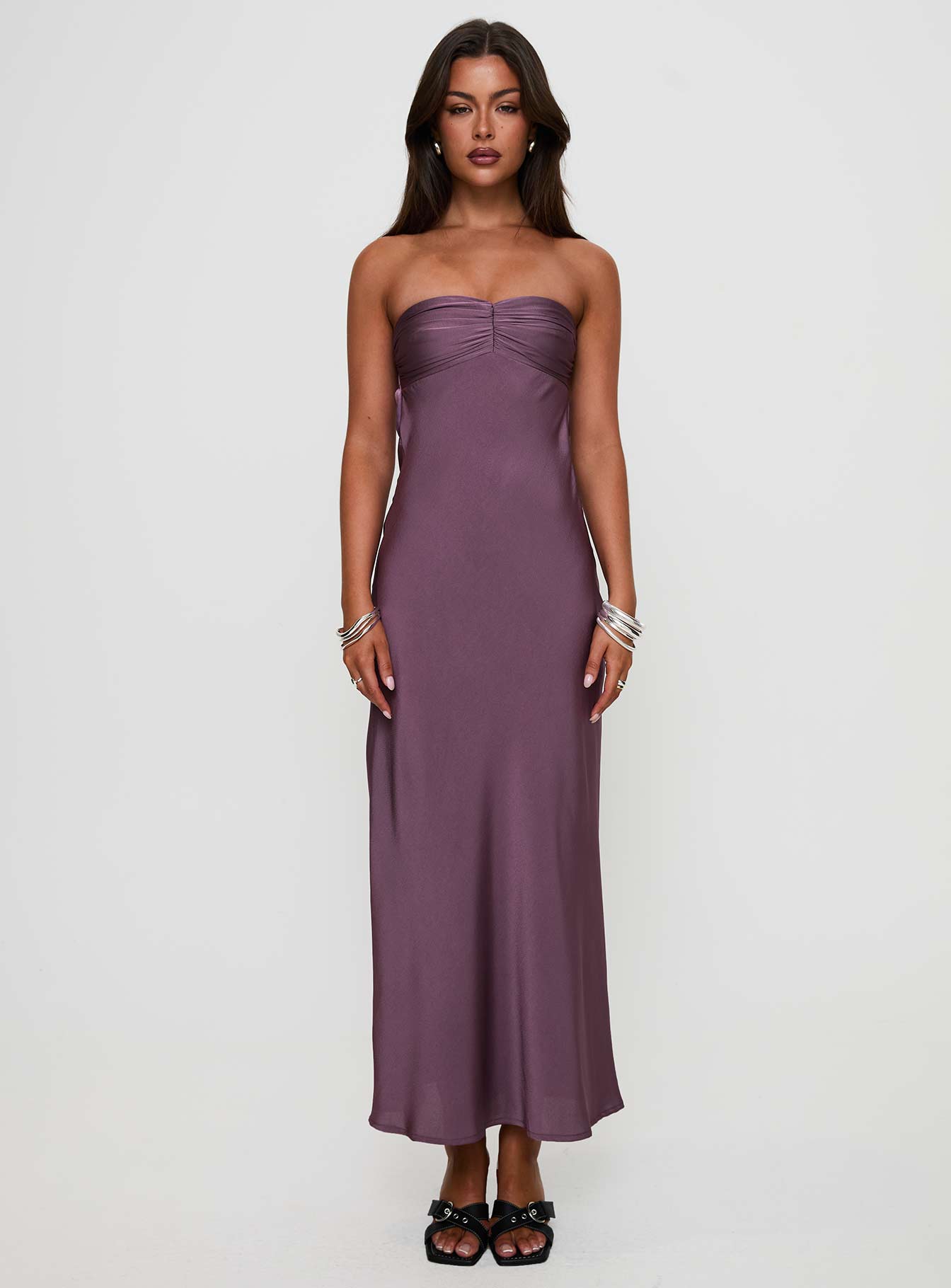 Maryska Strapless Maxi Dress Purple - Image 7