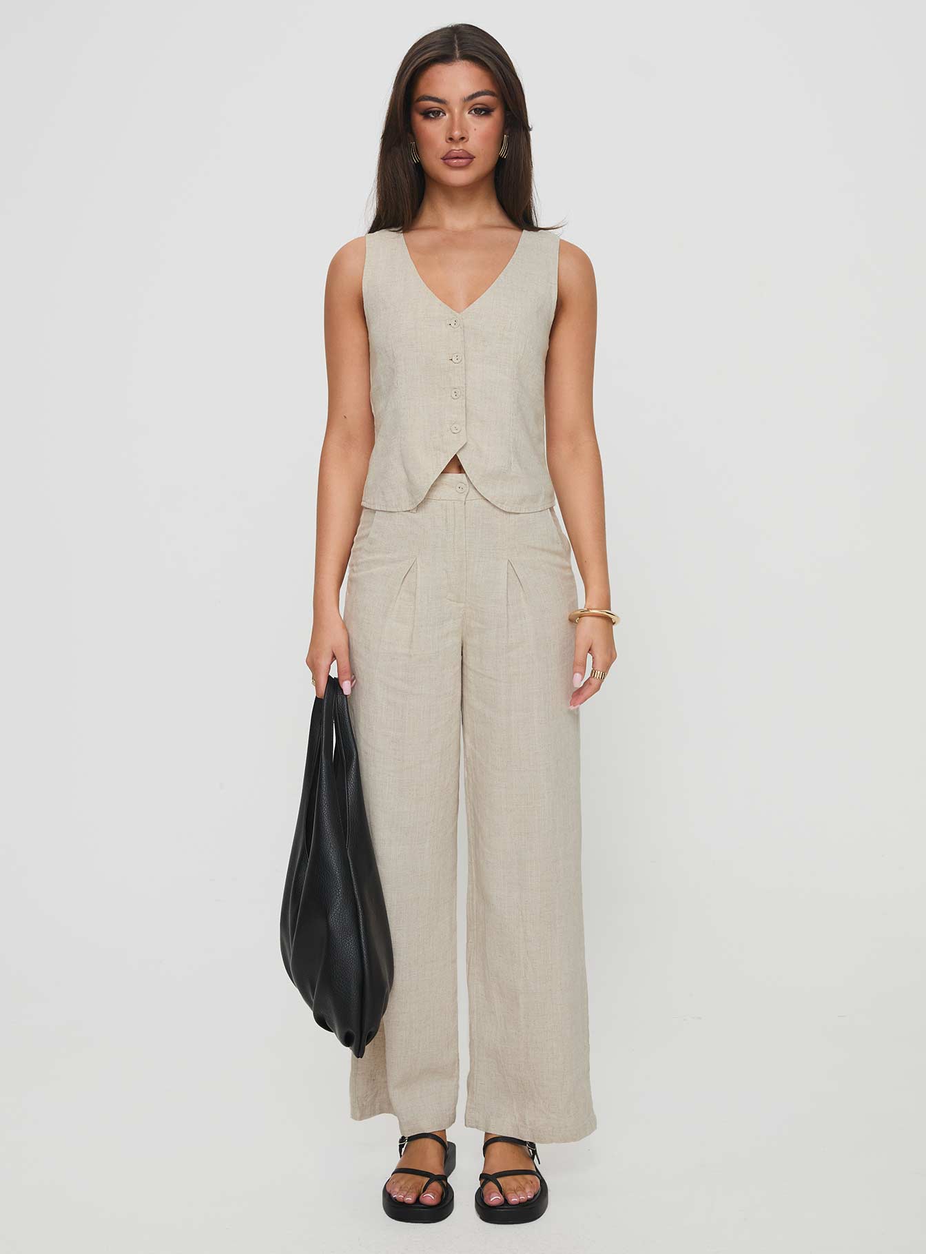 Sofi Vest Top Beige - Image 7