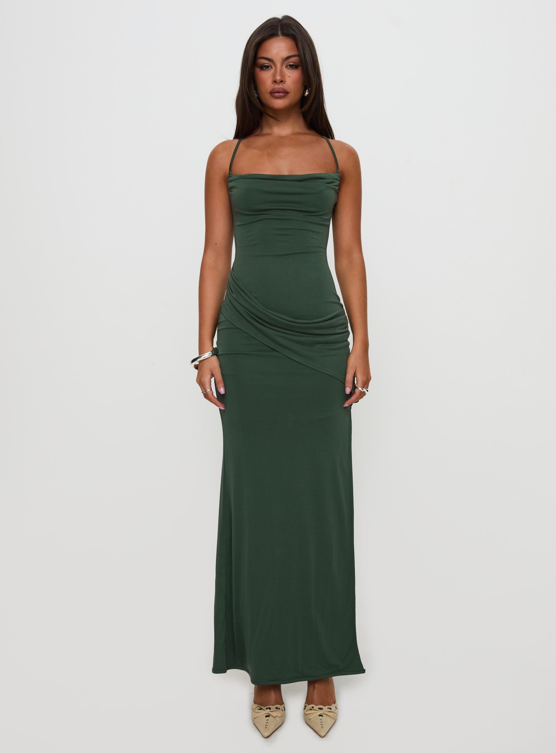 Marchesi Maxi Dress Green - Image 10
