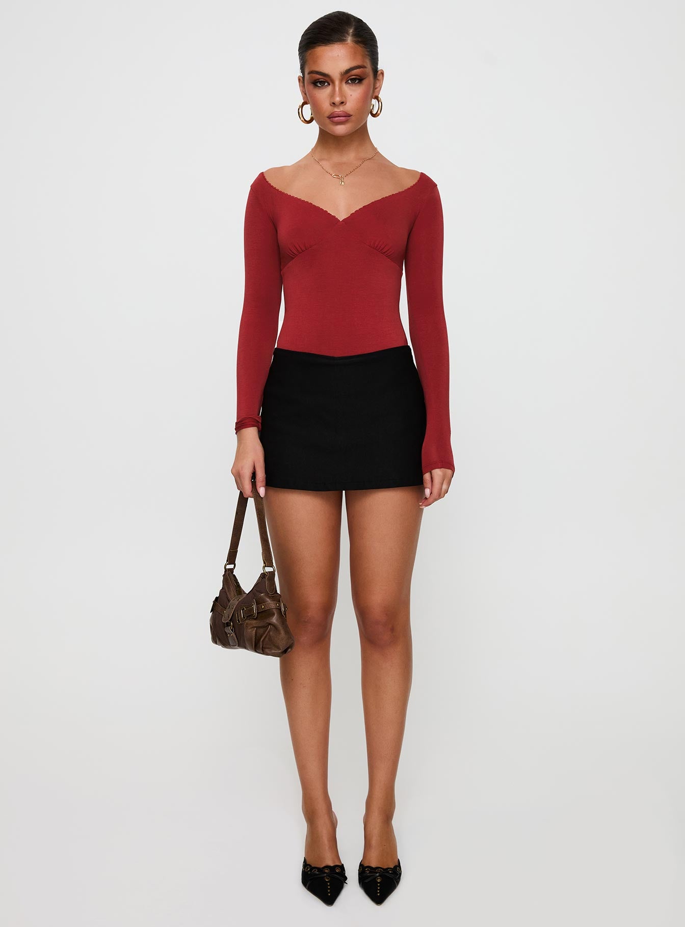 Loveydove Bodysuit Burgundy - Image 7