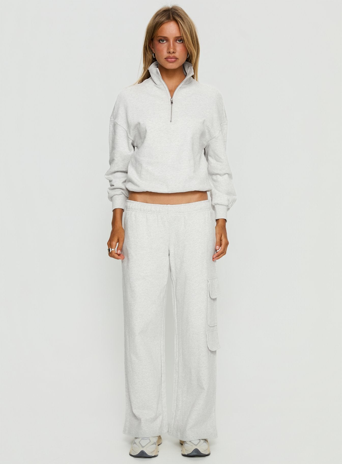 Rozanna Cargo Sweat Pants Grey Marle - Image 6