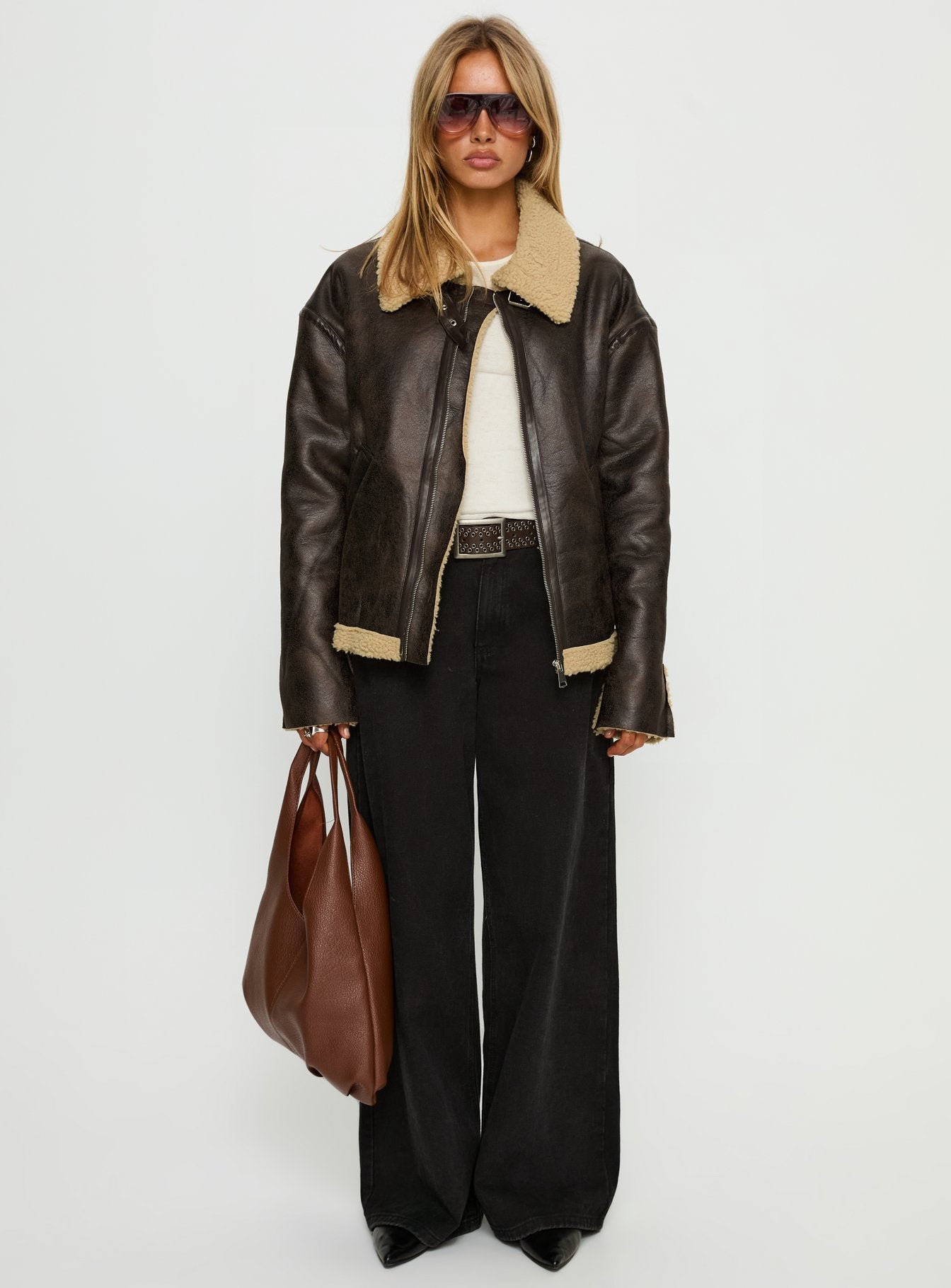 Benetta Collared Jacket Brown - Image 7