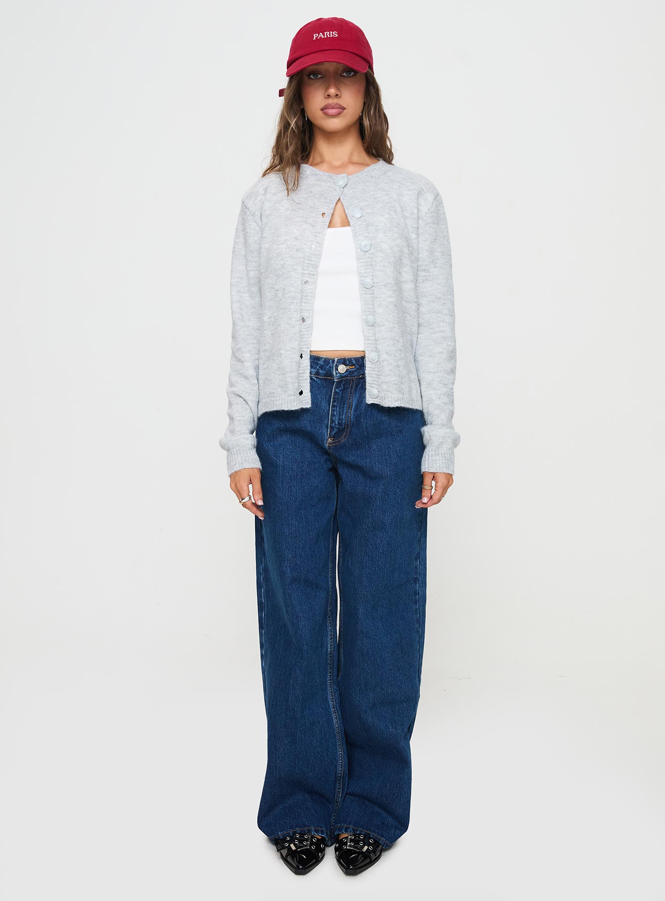 Shima Low Rise Straight Leg Jeans Mid Wash - Image 7