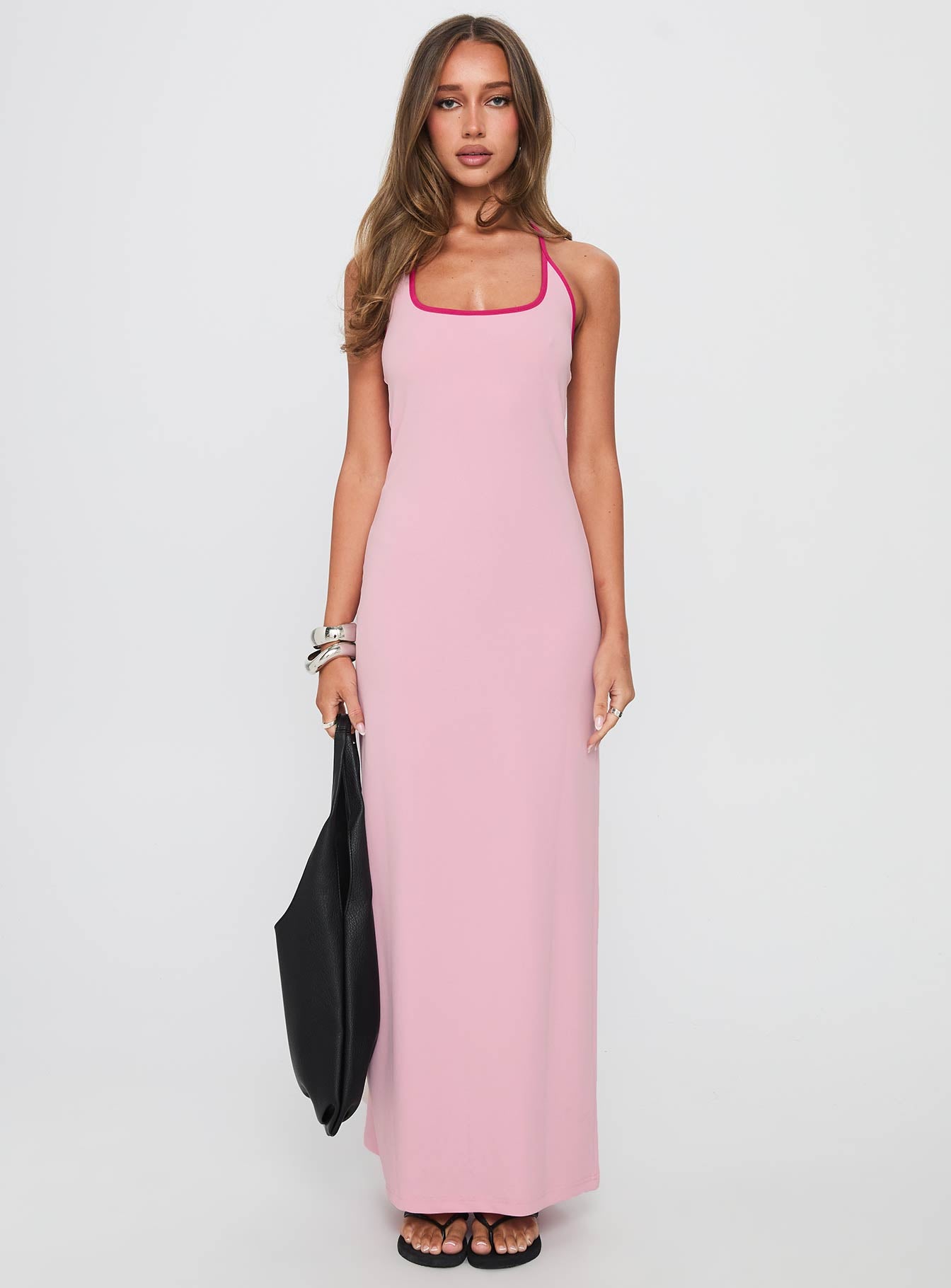 Teisha Halter Maxi Dress Pink - Image 6