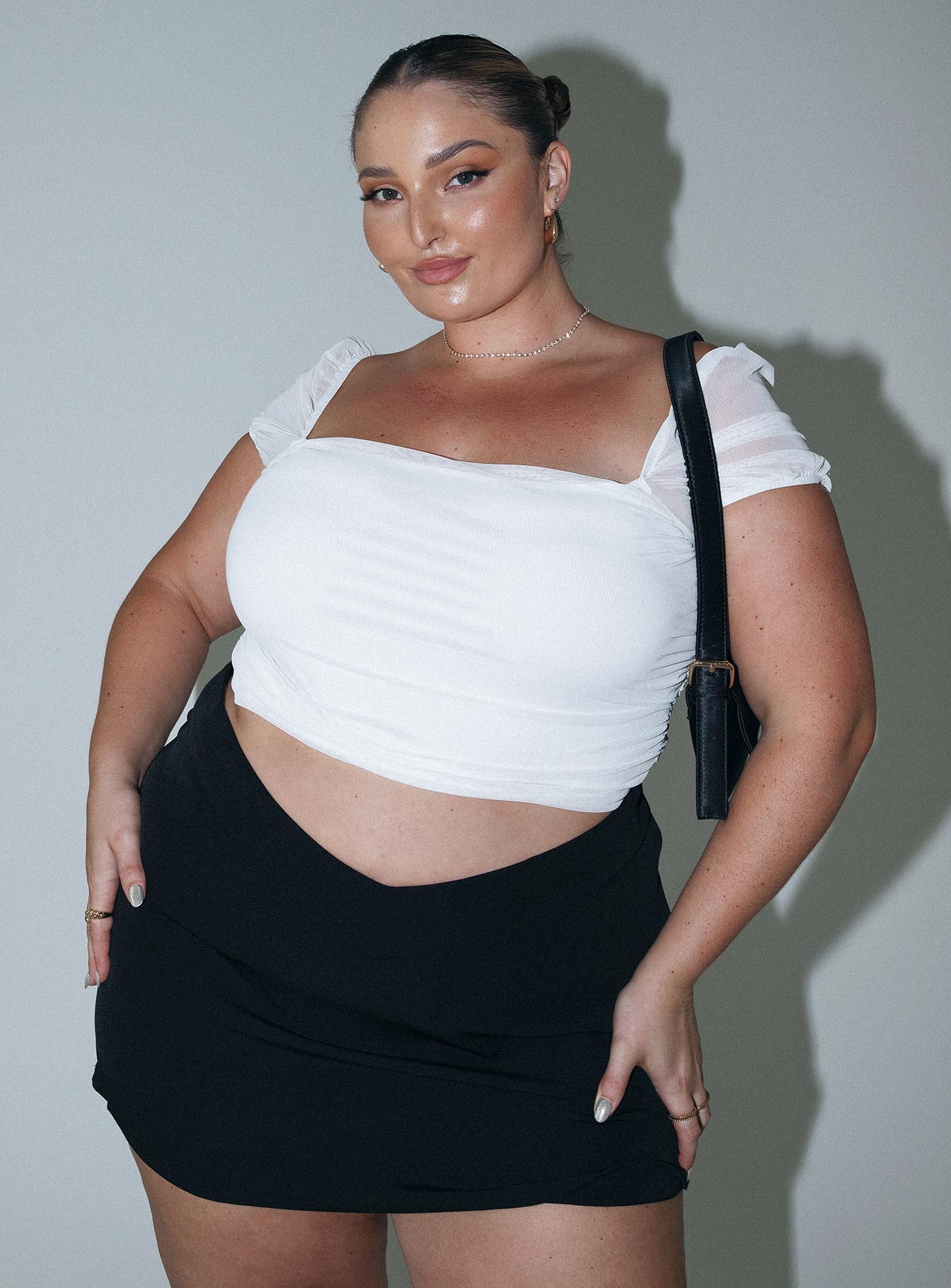 City Lights Crop Top White Curve - Image 7
