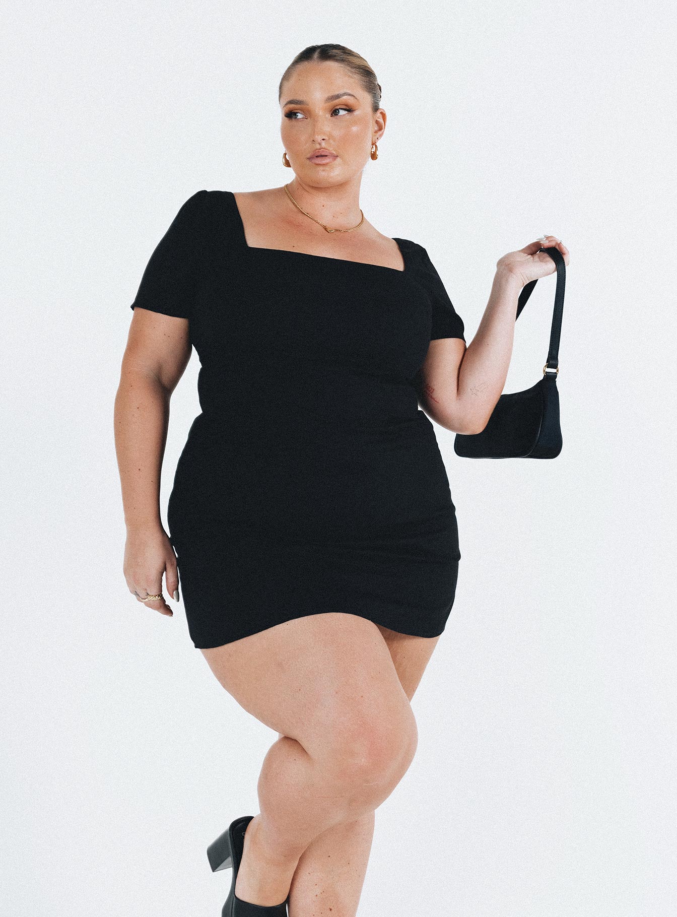 Hastings Mini Dress Black Curve - Image 7