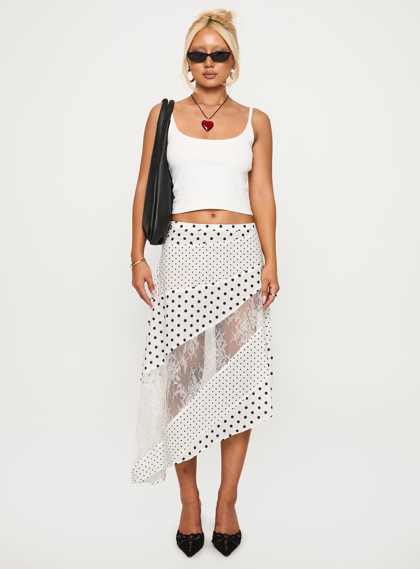 Rennar Maxi Skirt White / Polka Dot - Image 7