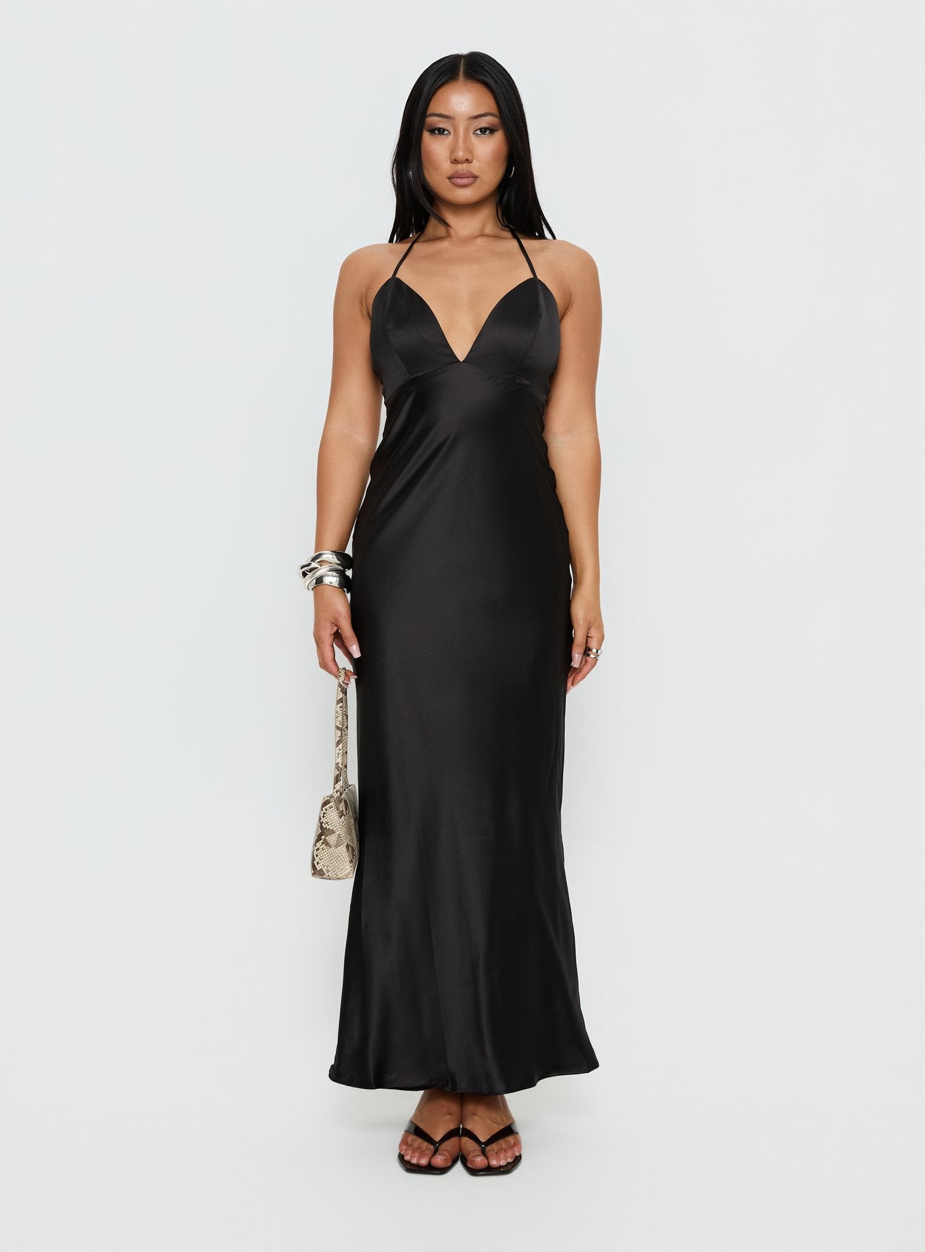 Nayani Halter Maxi Dress Black - Image 6