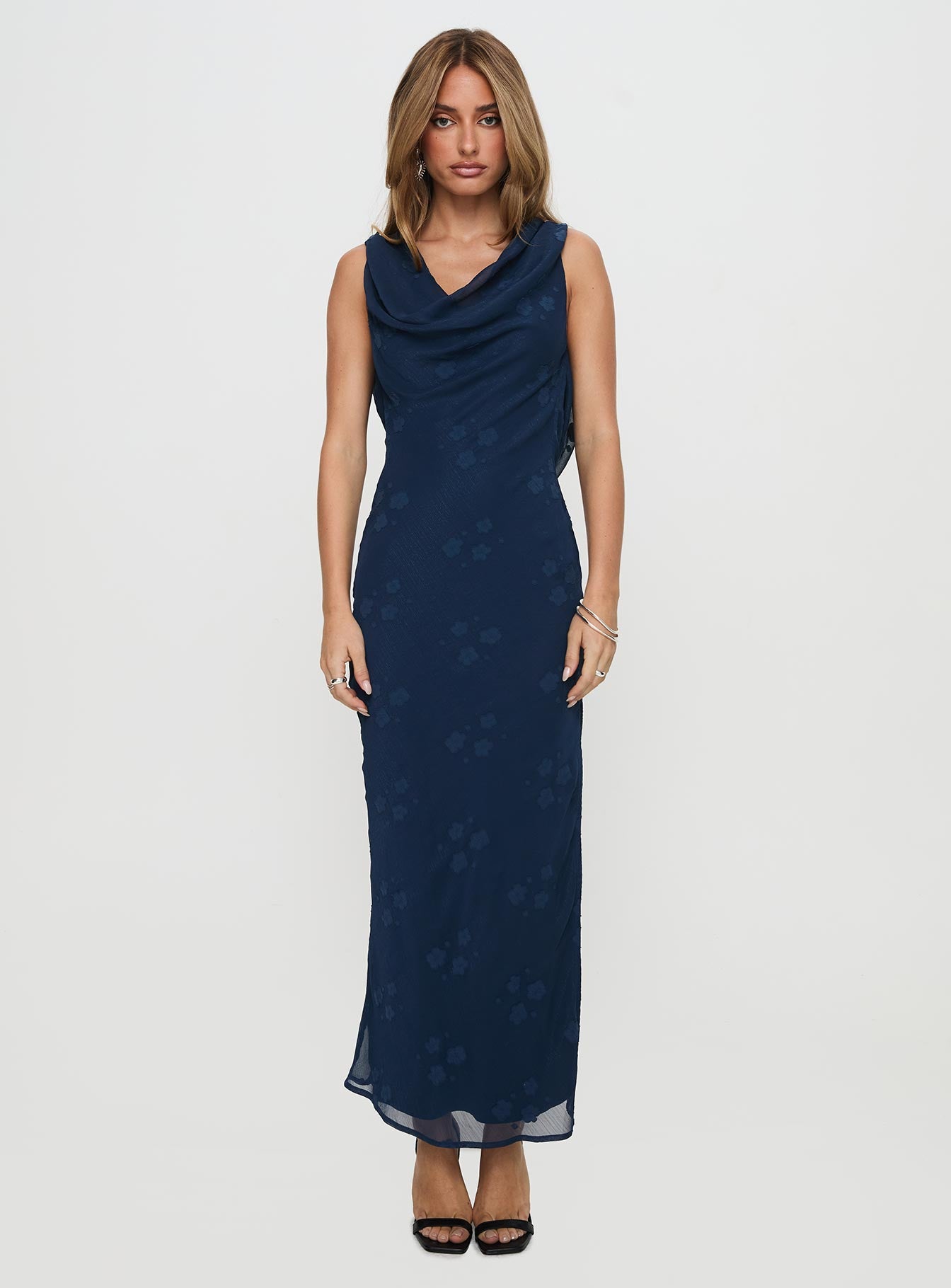 Contessa Maxi Dress Navy - Image 6