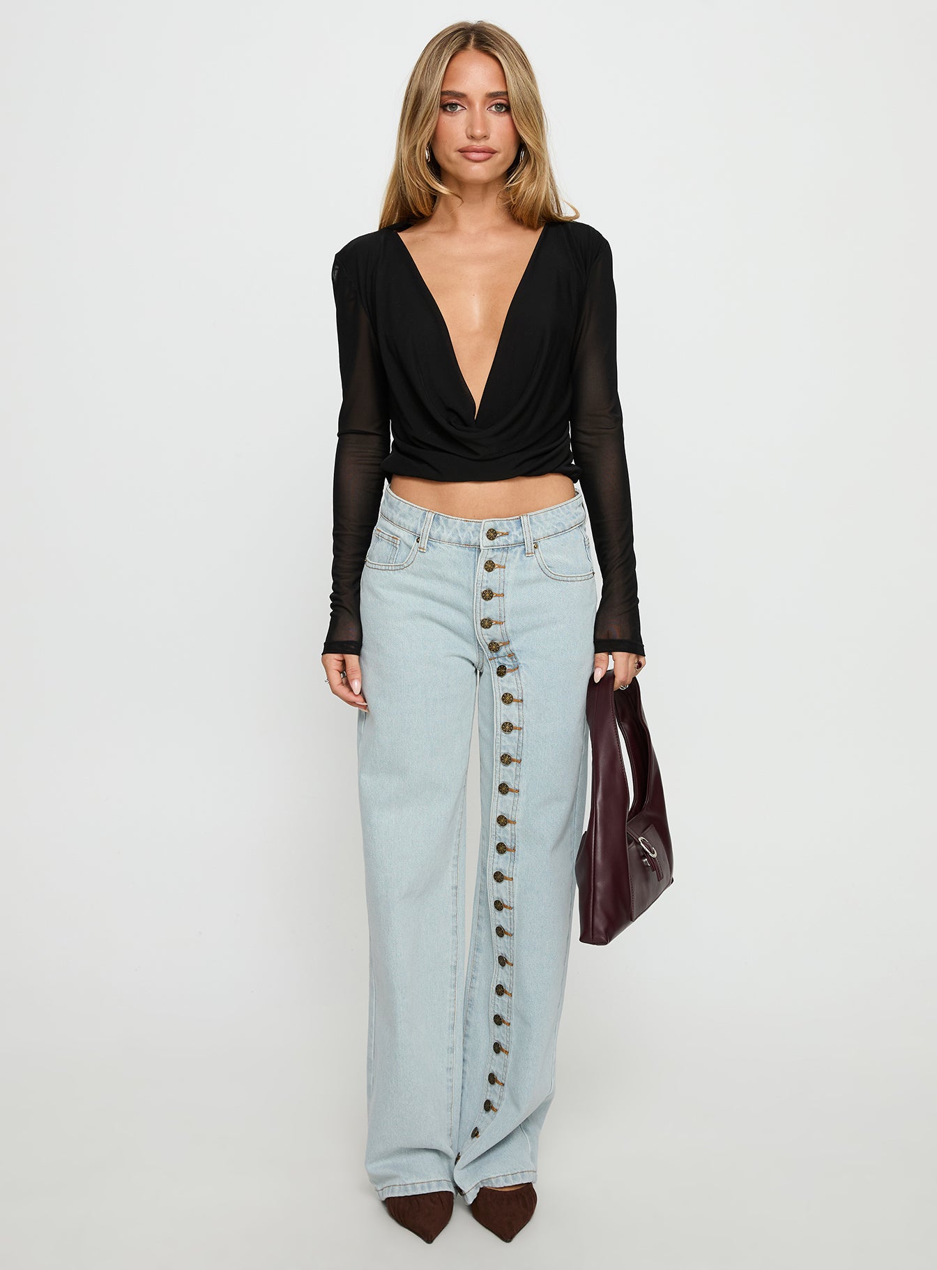Penny Mid Rise Straight Leg Jeans Light Denim - Image 7