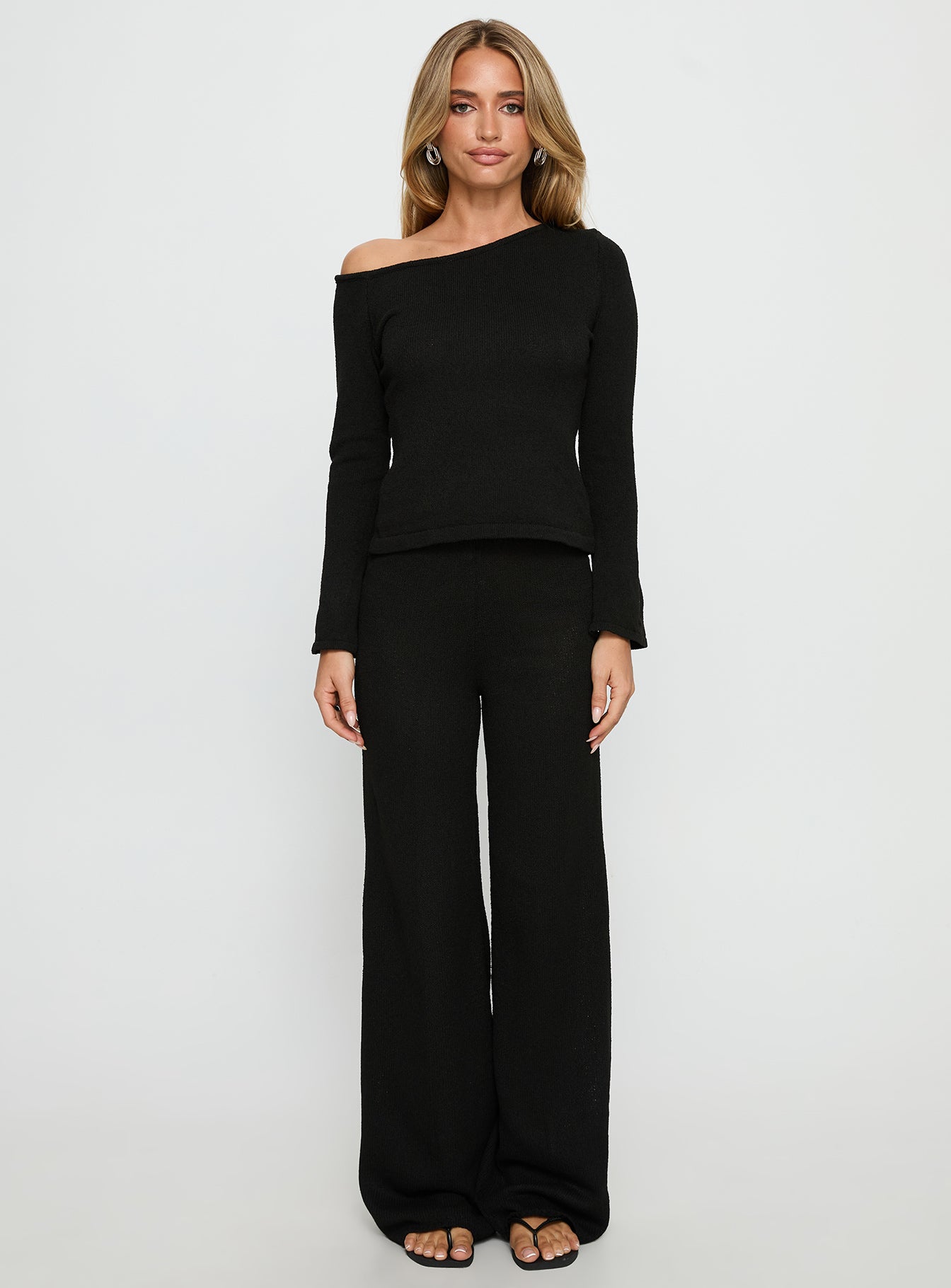 Jaede Knit Pants Black - Image 6