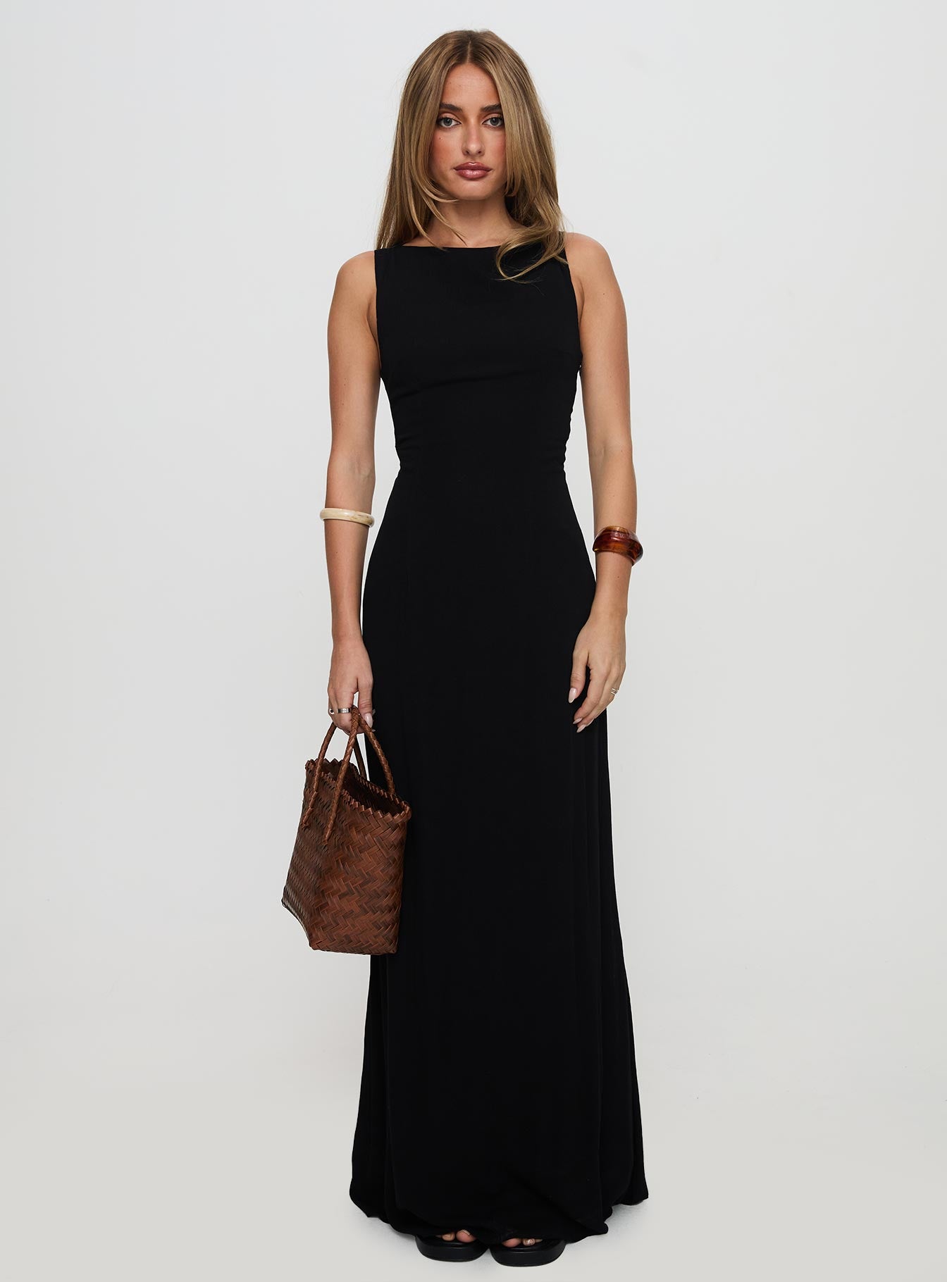 Ace Of Hearts Backless Maxi Dress Black - Image 7