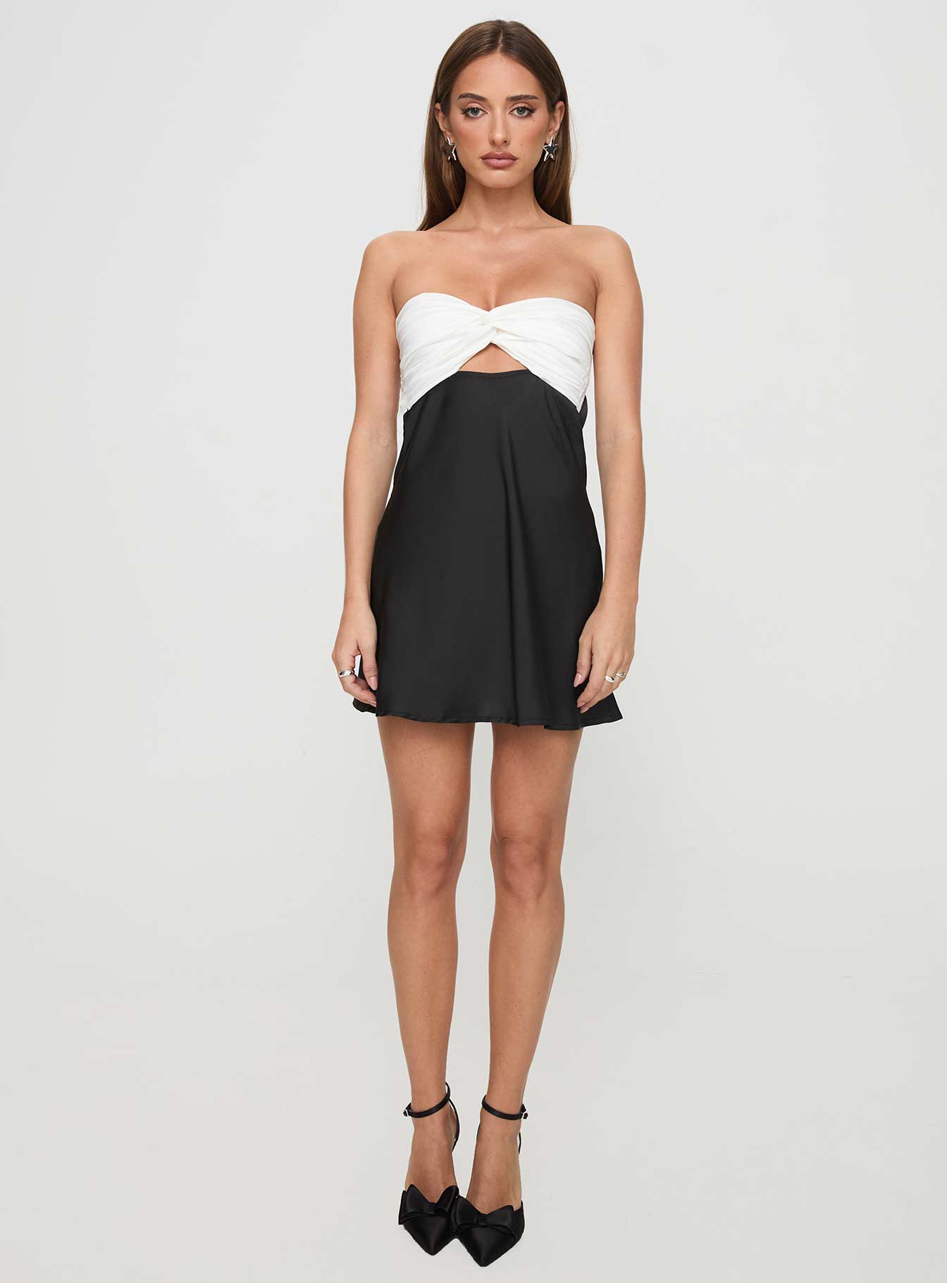 Shellie Mini Dress Black / White - Image 7