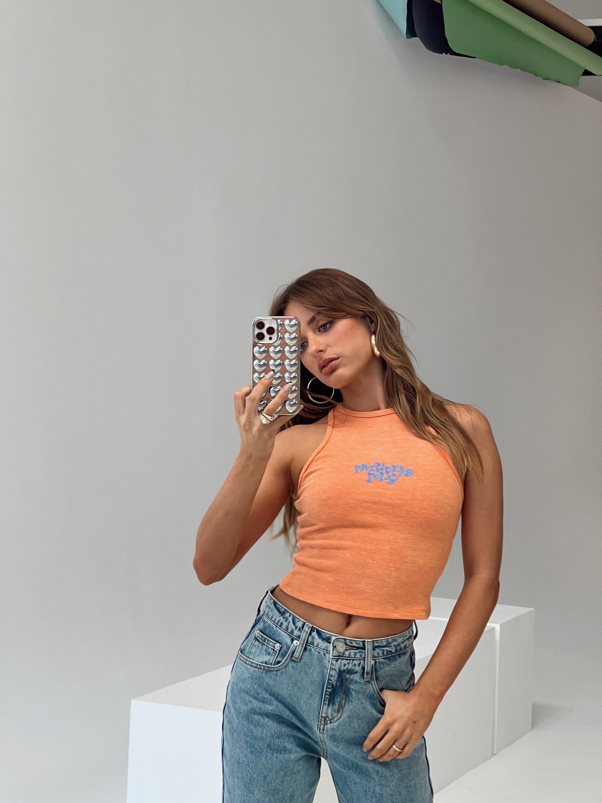 Princess Polly Bubble Tank Orange / Blue - Image 7