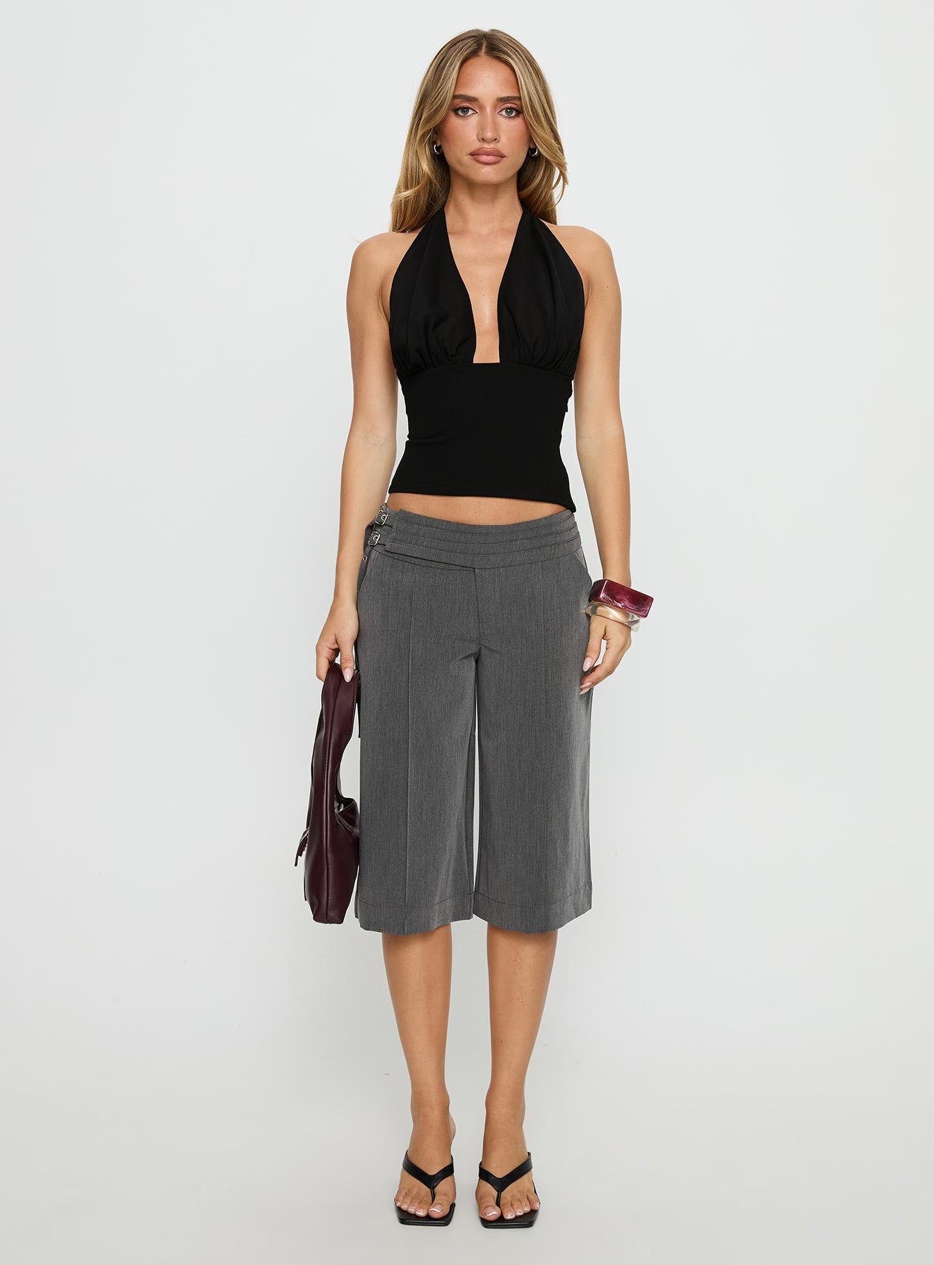 Korienna Halter Chiffon Top Black - Image 7