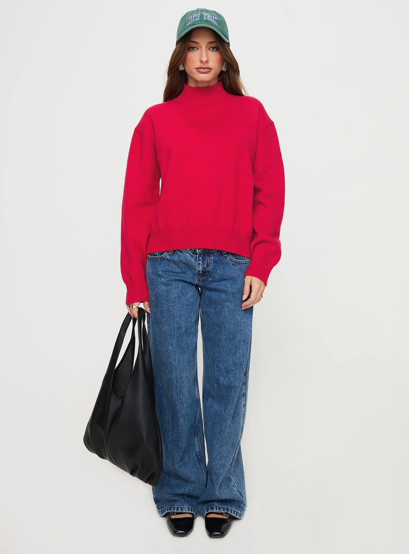 Oberan Knit Sweater Red - Image 7