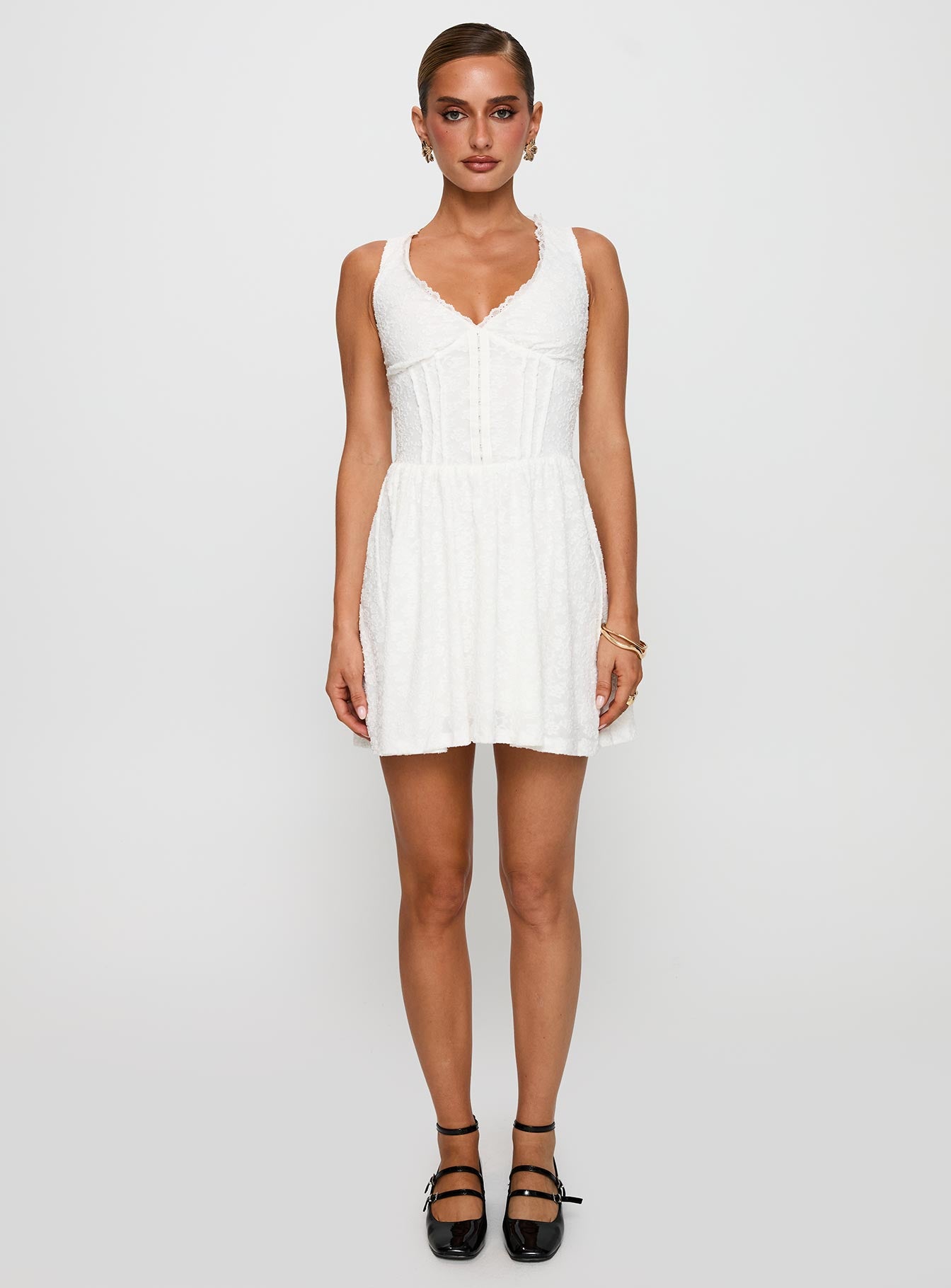 Loveluck Lace Mini Dress White - Image 7