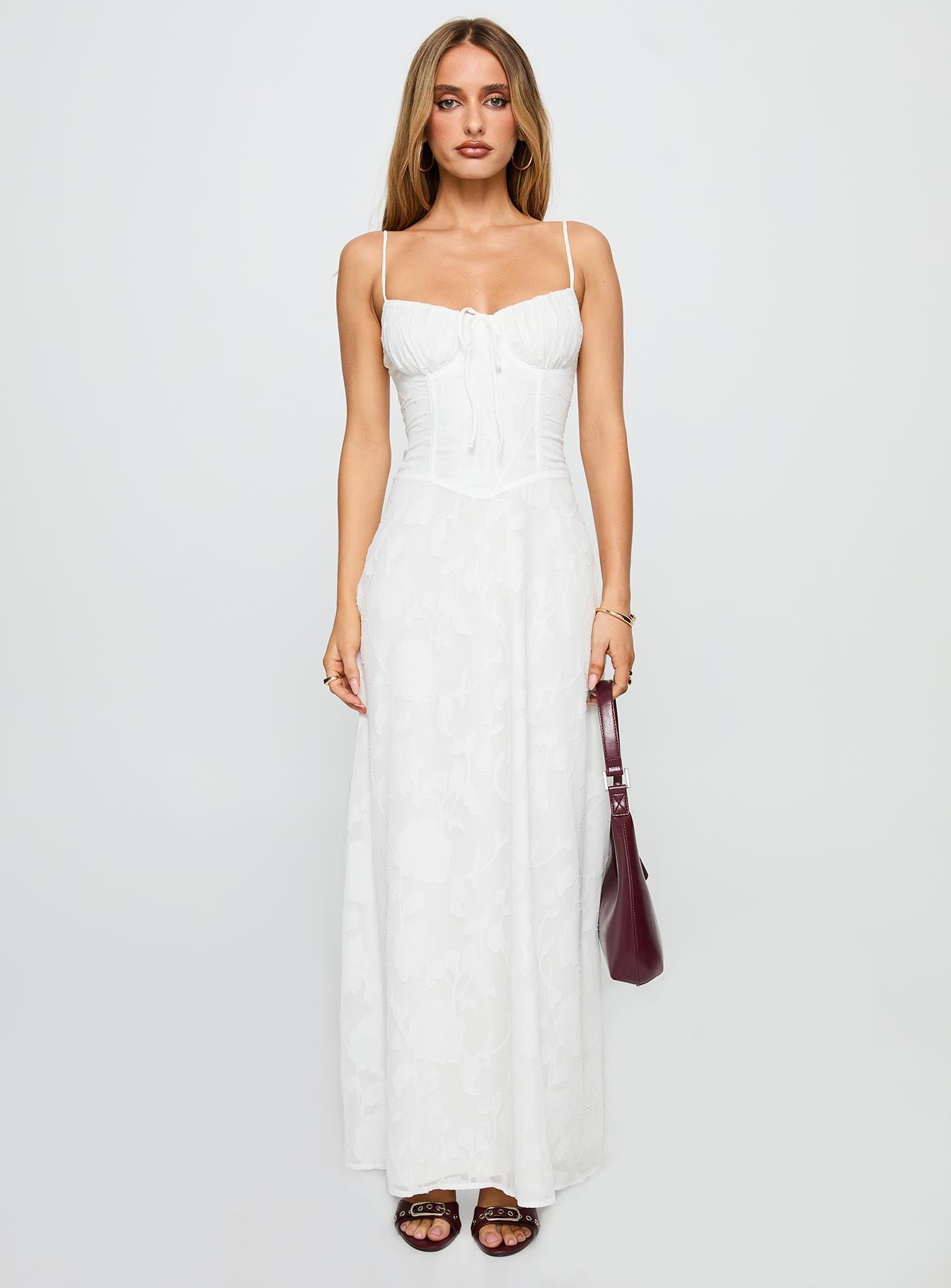Kosetta Burnout Maxi Dress White - Image 7