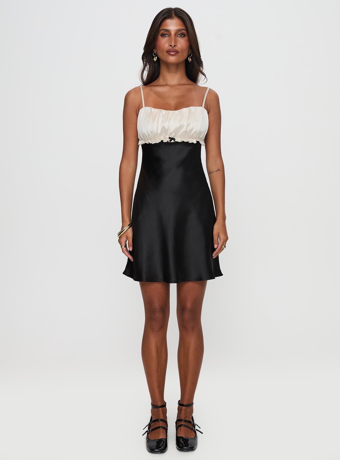 Cacciatore Mini Dress Black / Cream - Image 7