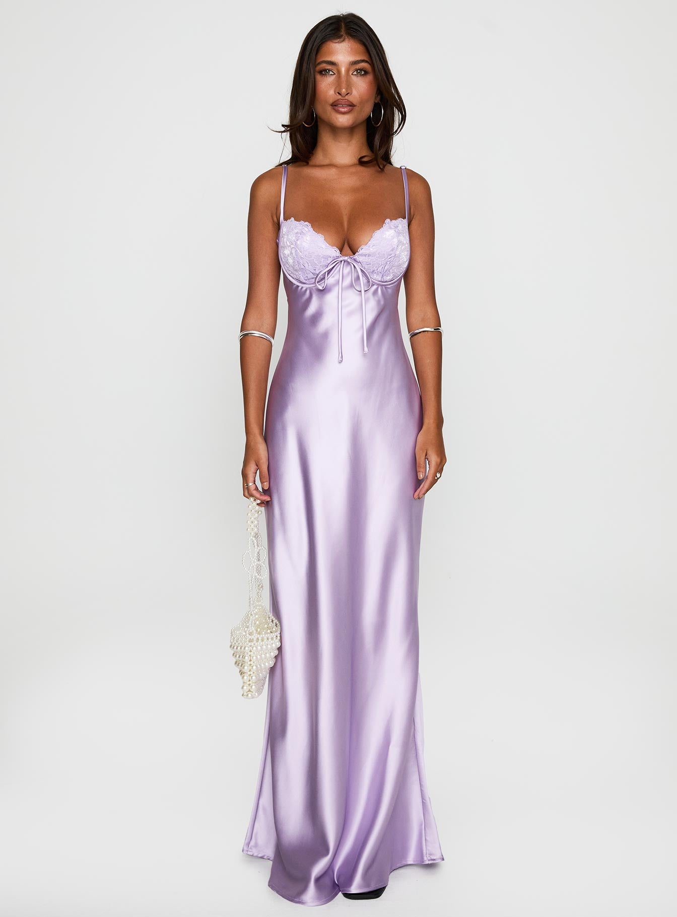 Fadyen Bias Cut Maxi Dress Lilac - Image 7