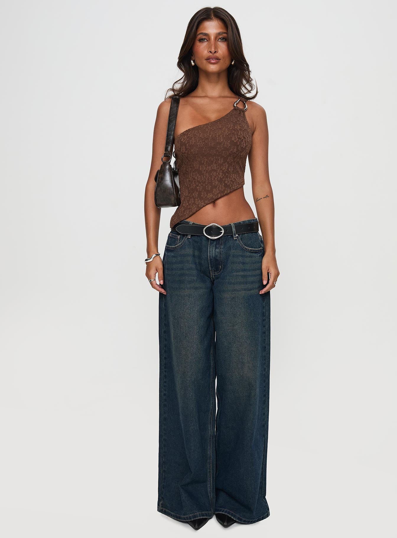 Hocus Pocus Low Rise Wide Leg Jean Dark Wash - Image 7