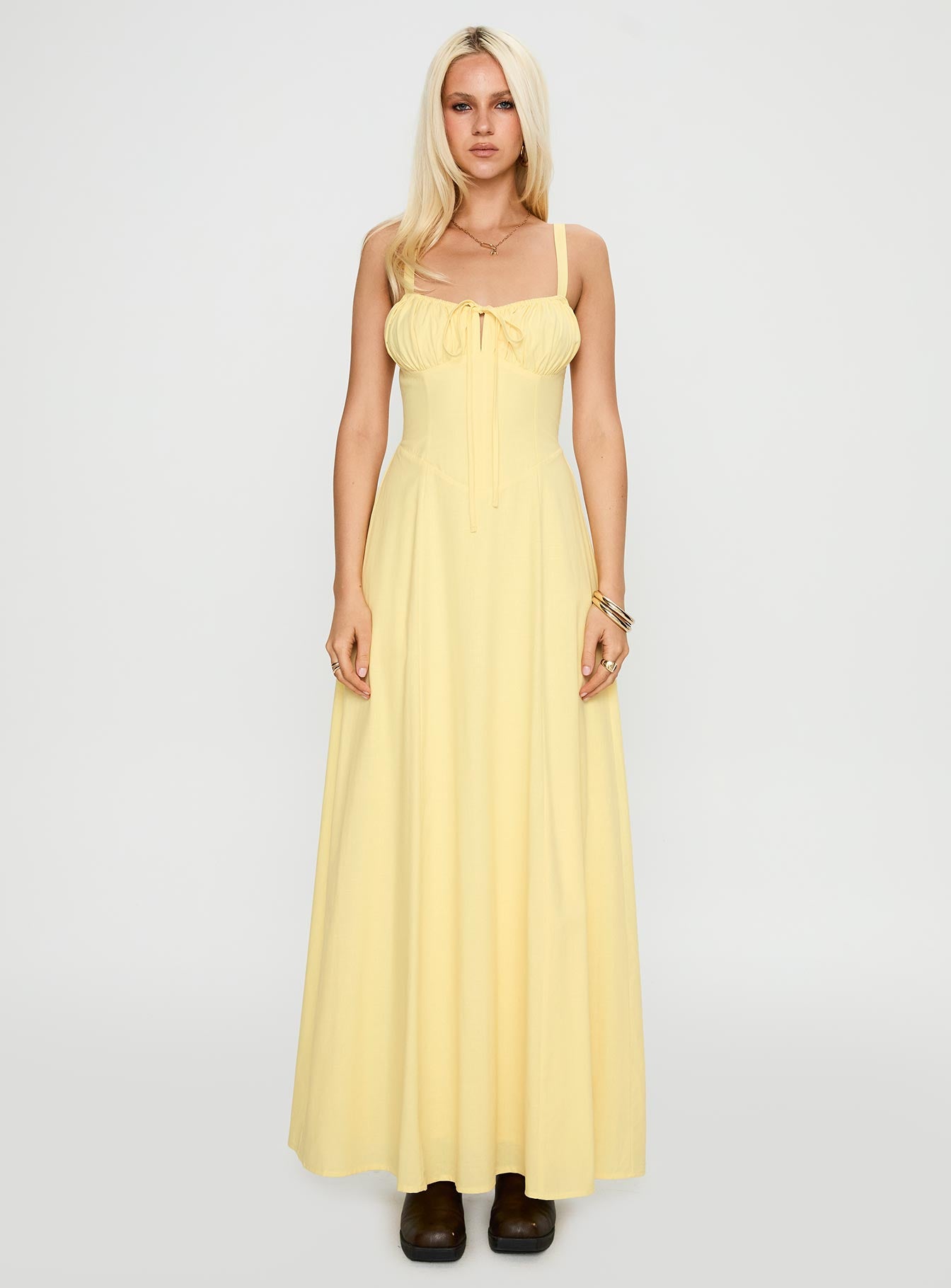 Leticia Maxi Dress Lemon - Image 7