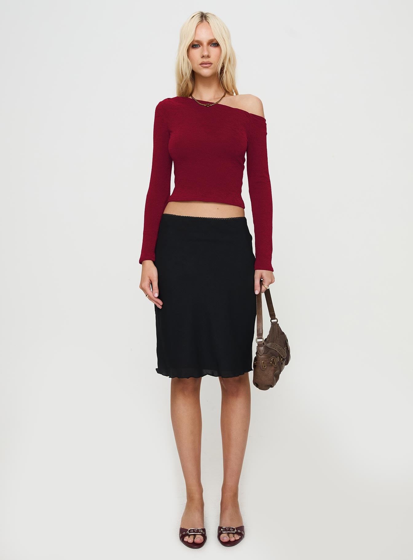 Anibelle Midi Skirt Black - Image 7