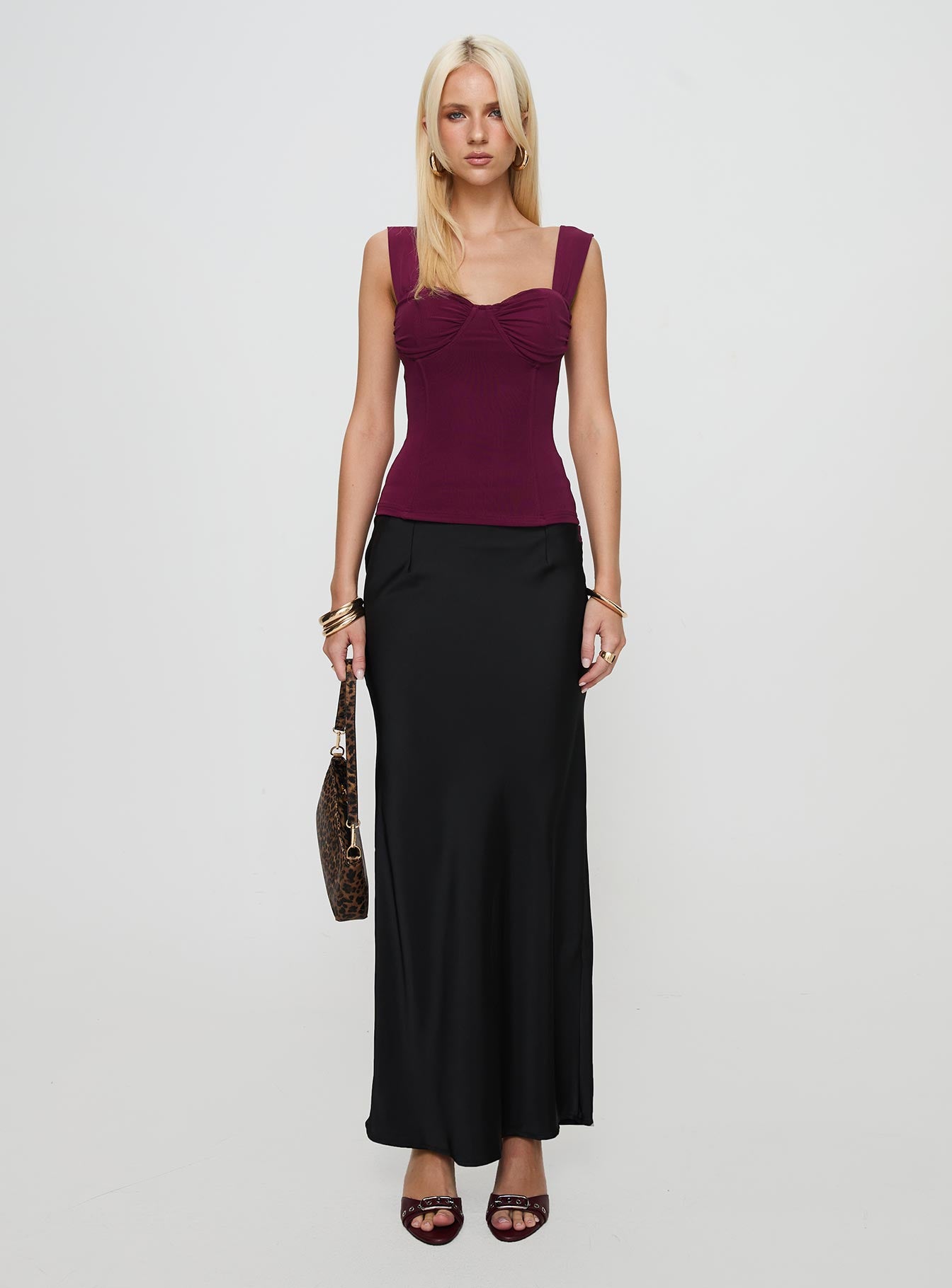 Kyrie Longline Corset Top Purple - Image 7