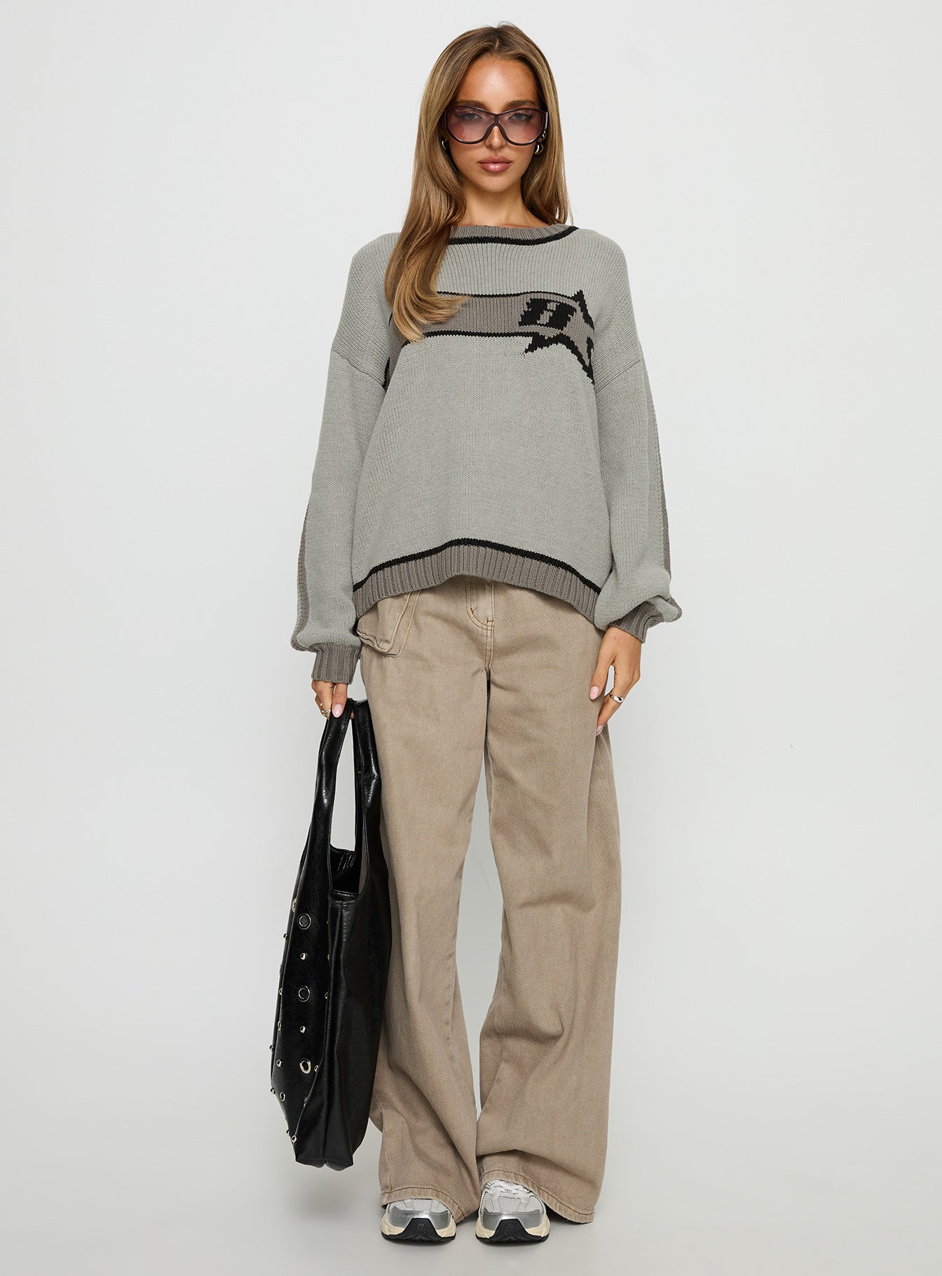 Star Track Graphic Jumper Grey - Image 7