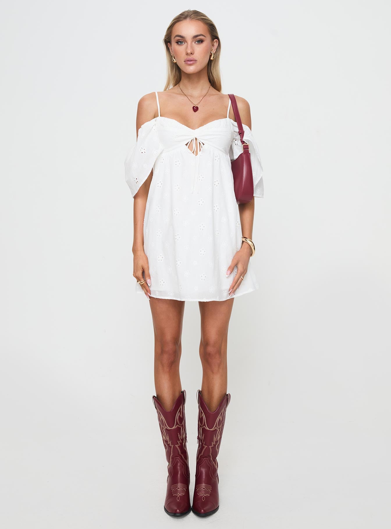 Cene Mini Dress White - Image 7